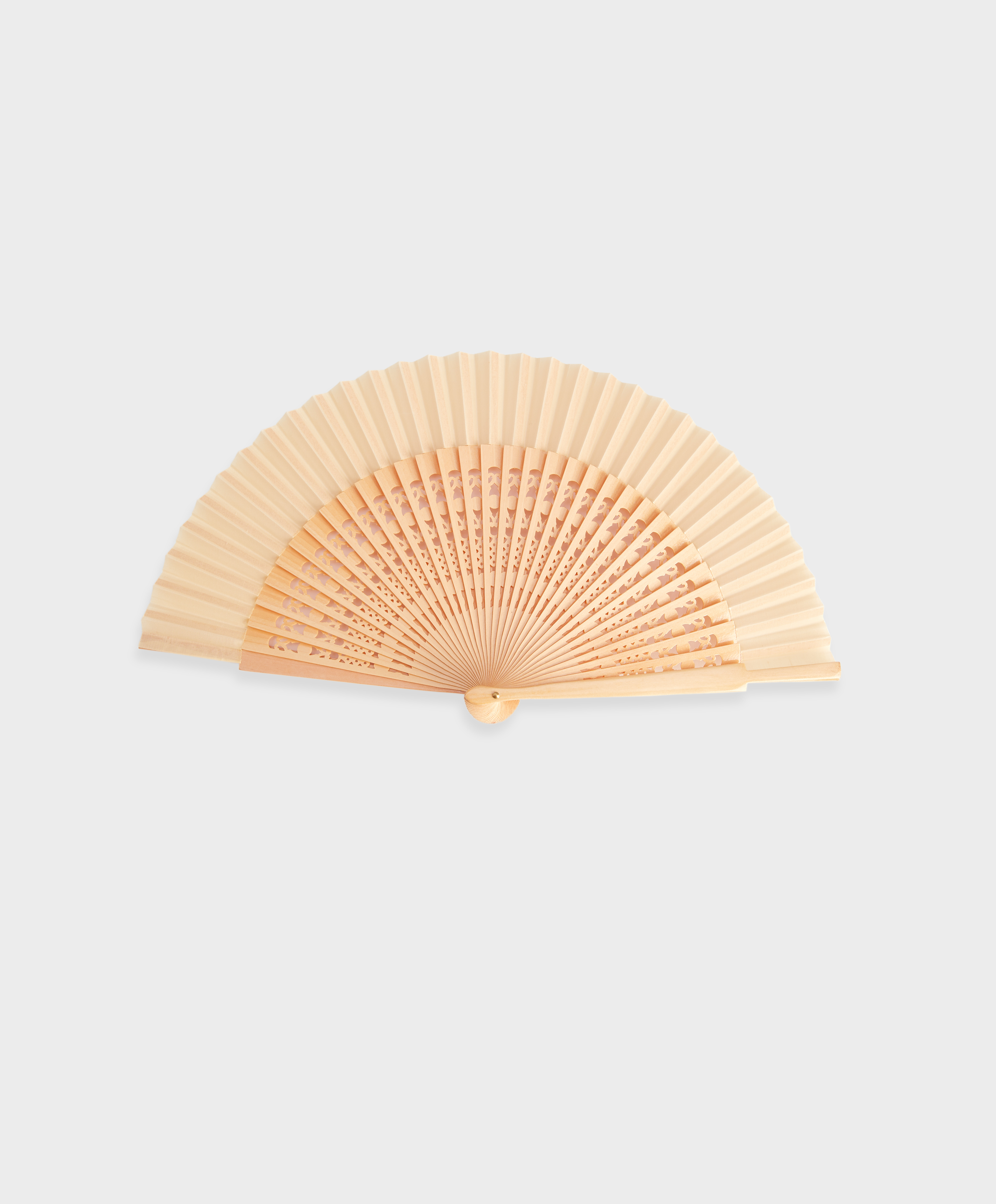 Cutwork wooden fan