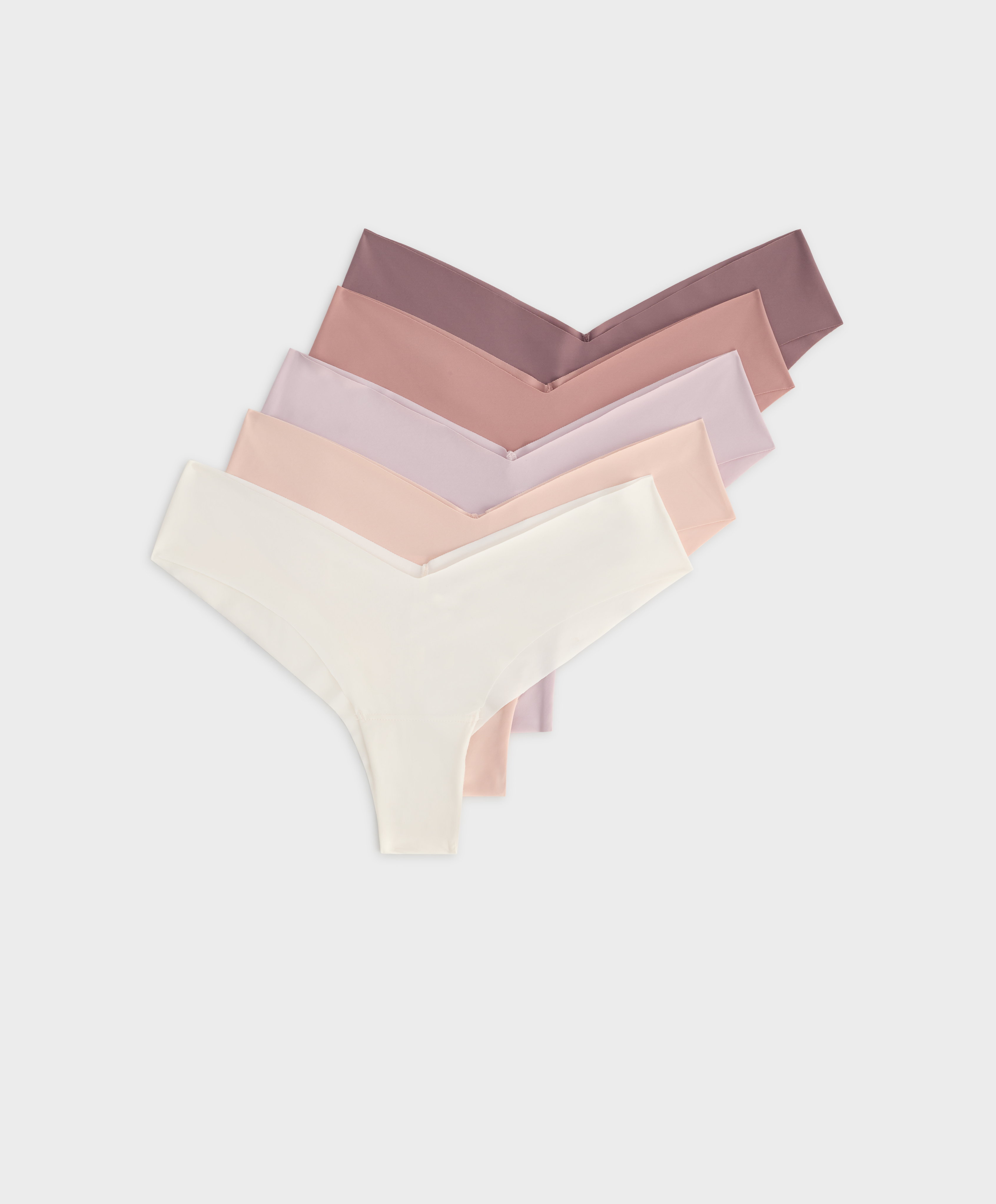 5 Brazilian briefs in polyamide with “V” cut