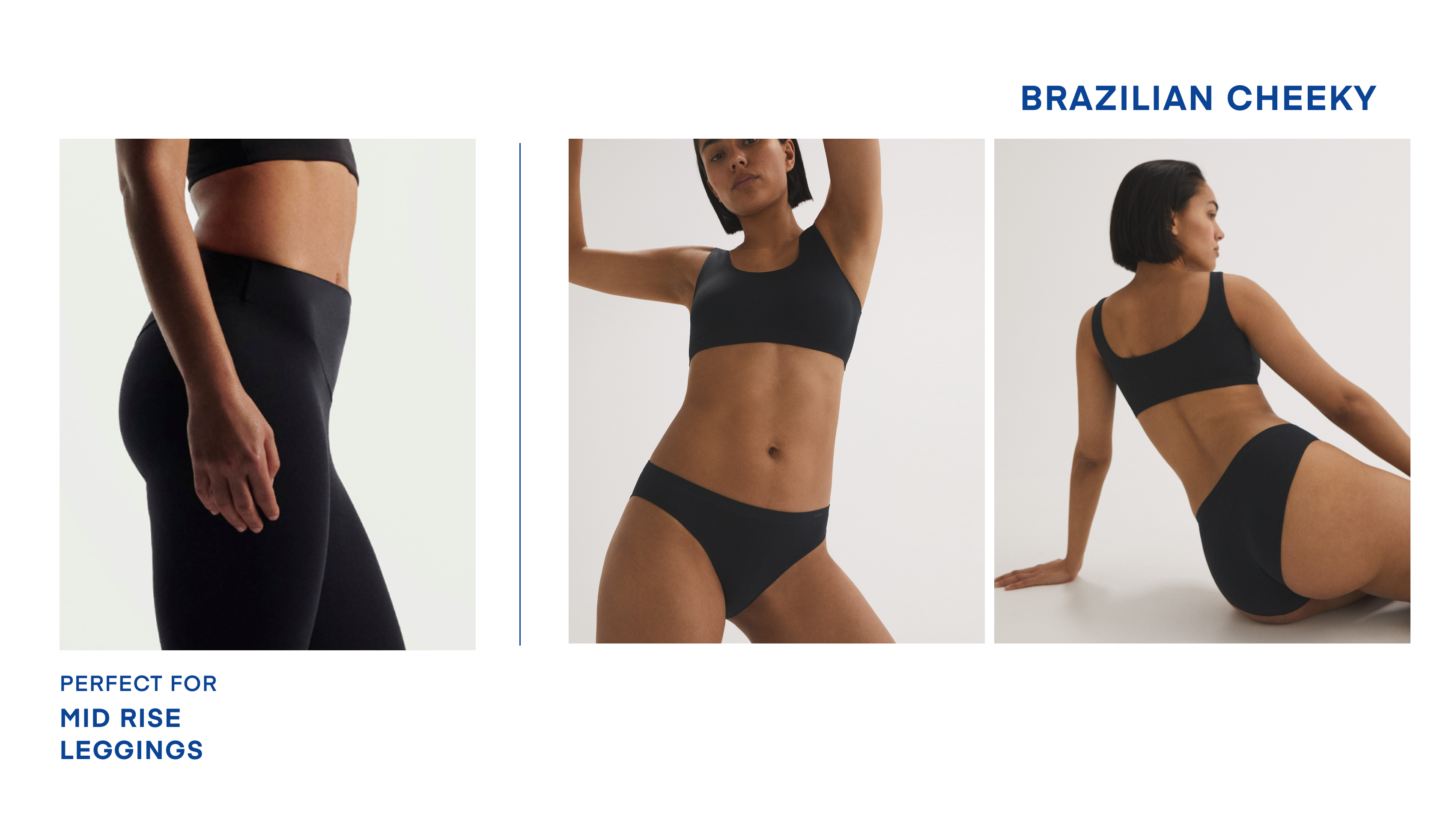 2 culottes active brésiliennes seamless taille mi-haute