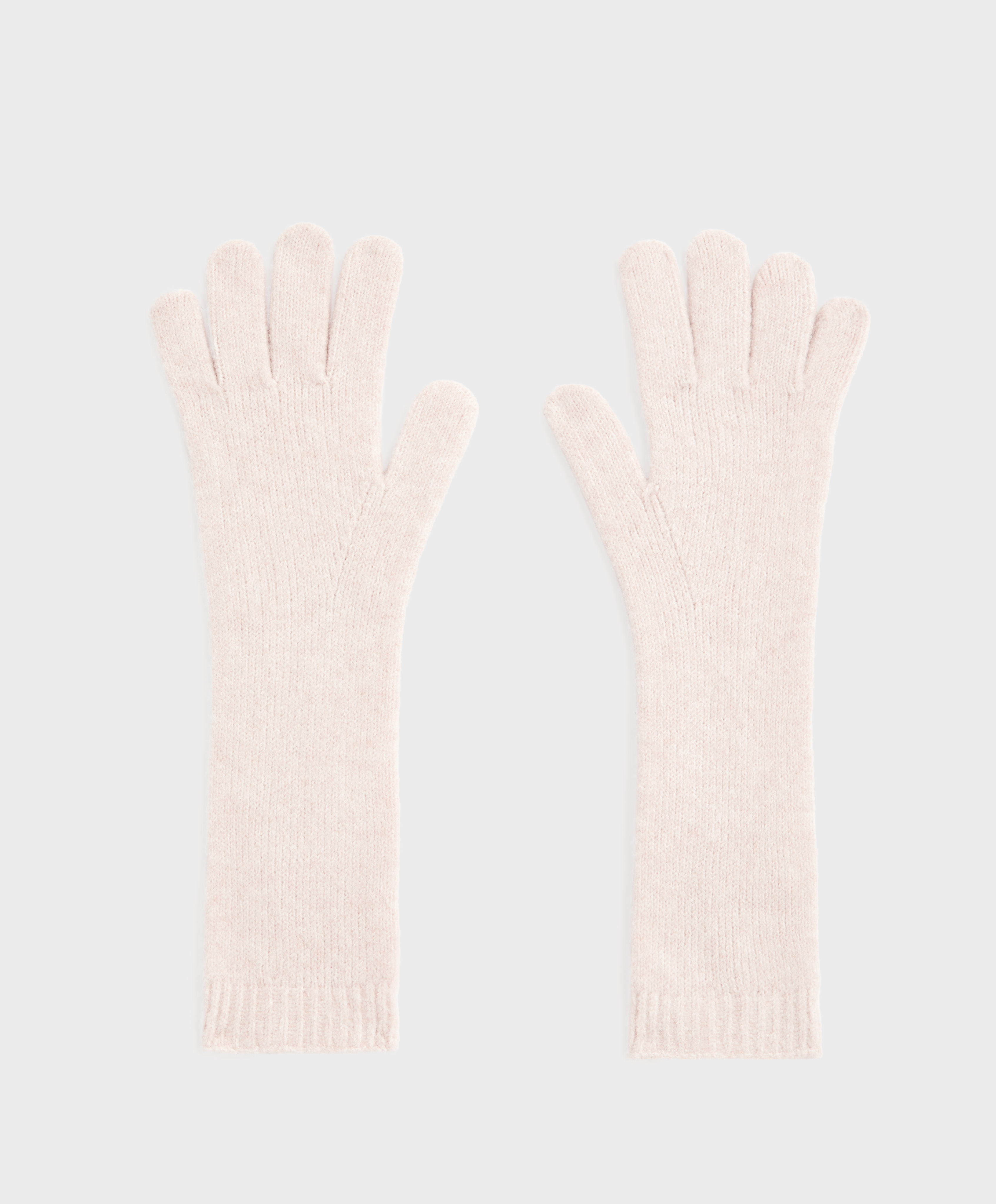 Long knit gloves