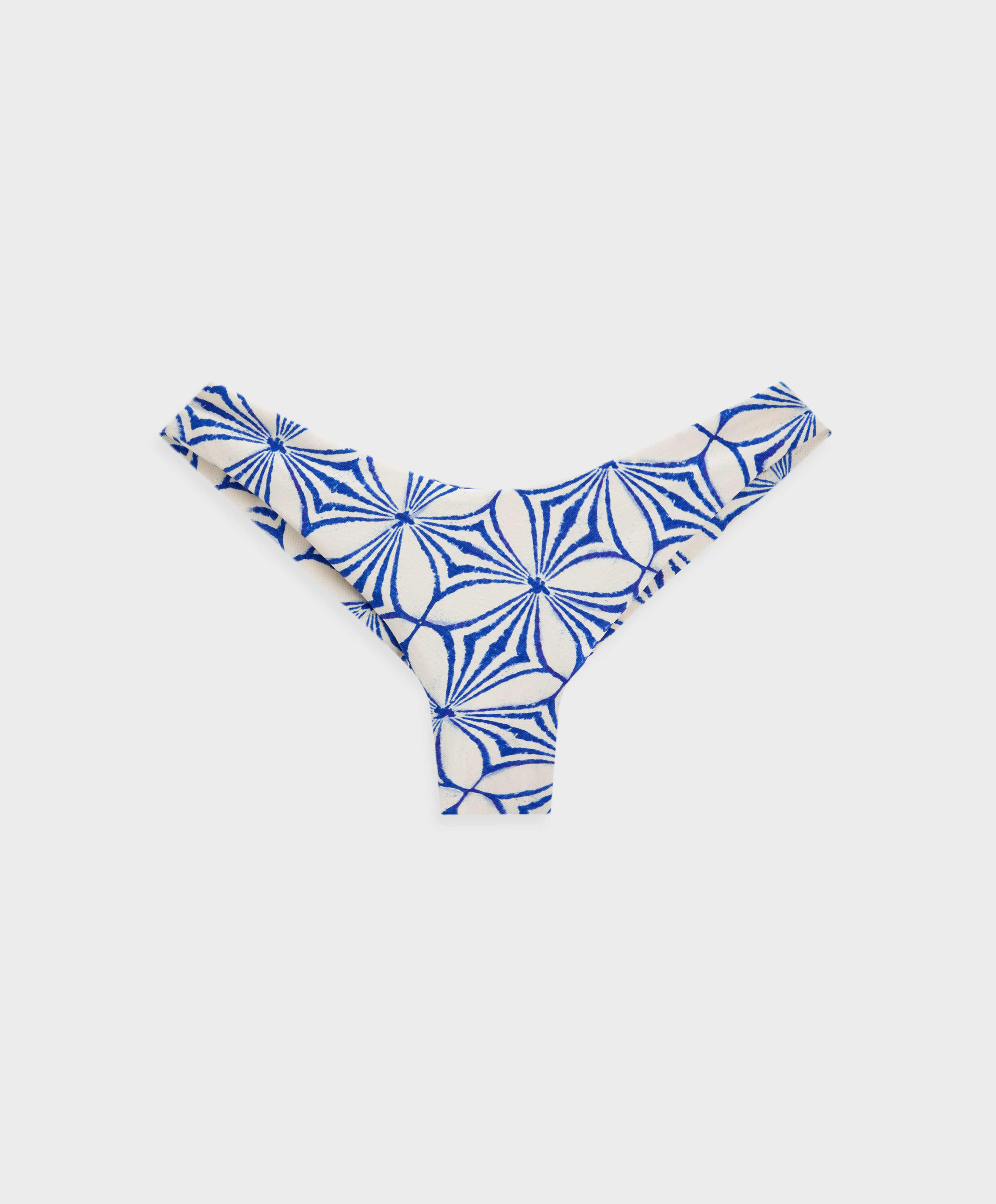 Bas de bikini brésilien coupe en U à maxi motif géométrique