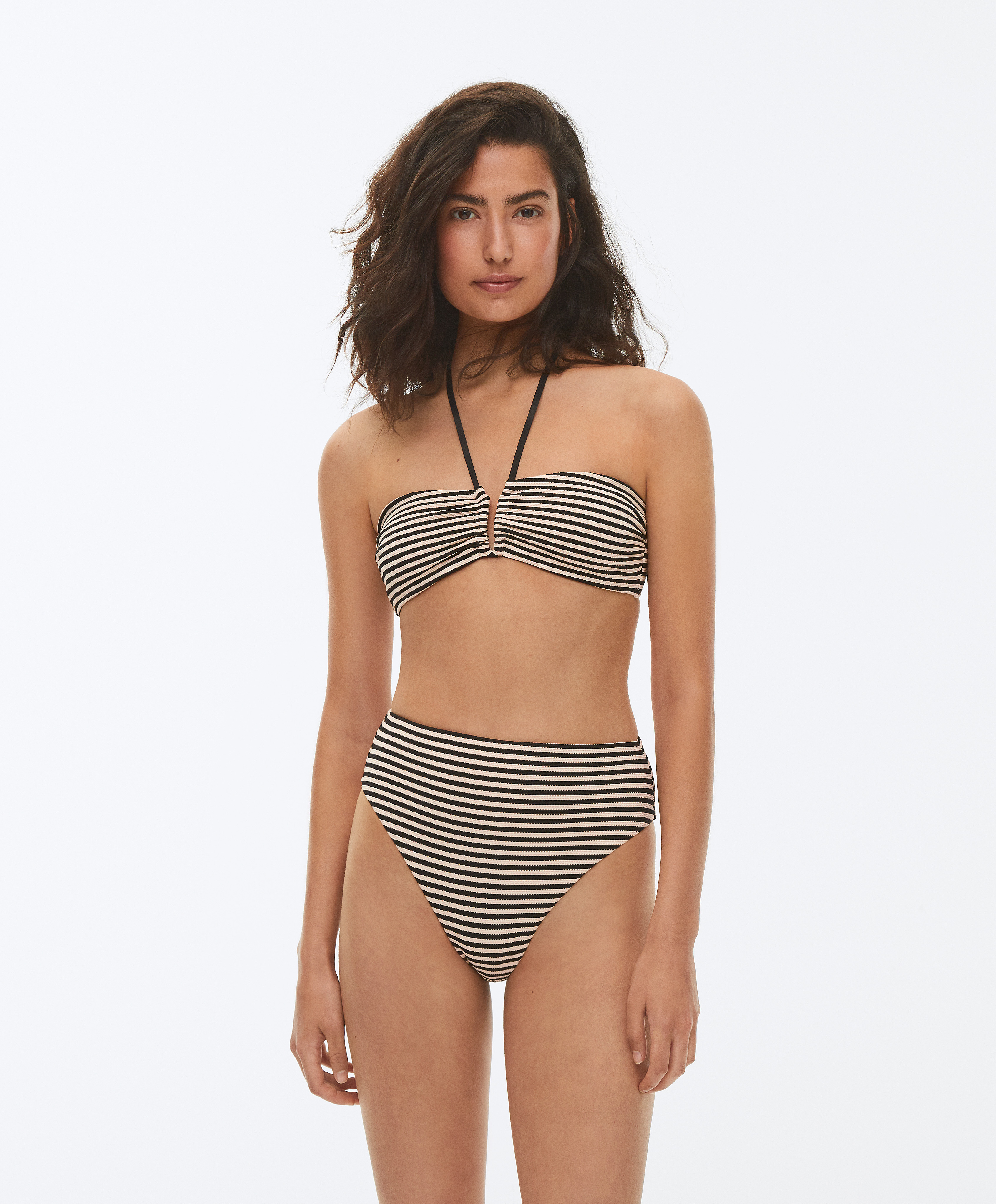 oysho striped swimsuit