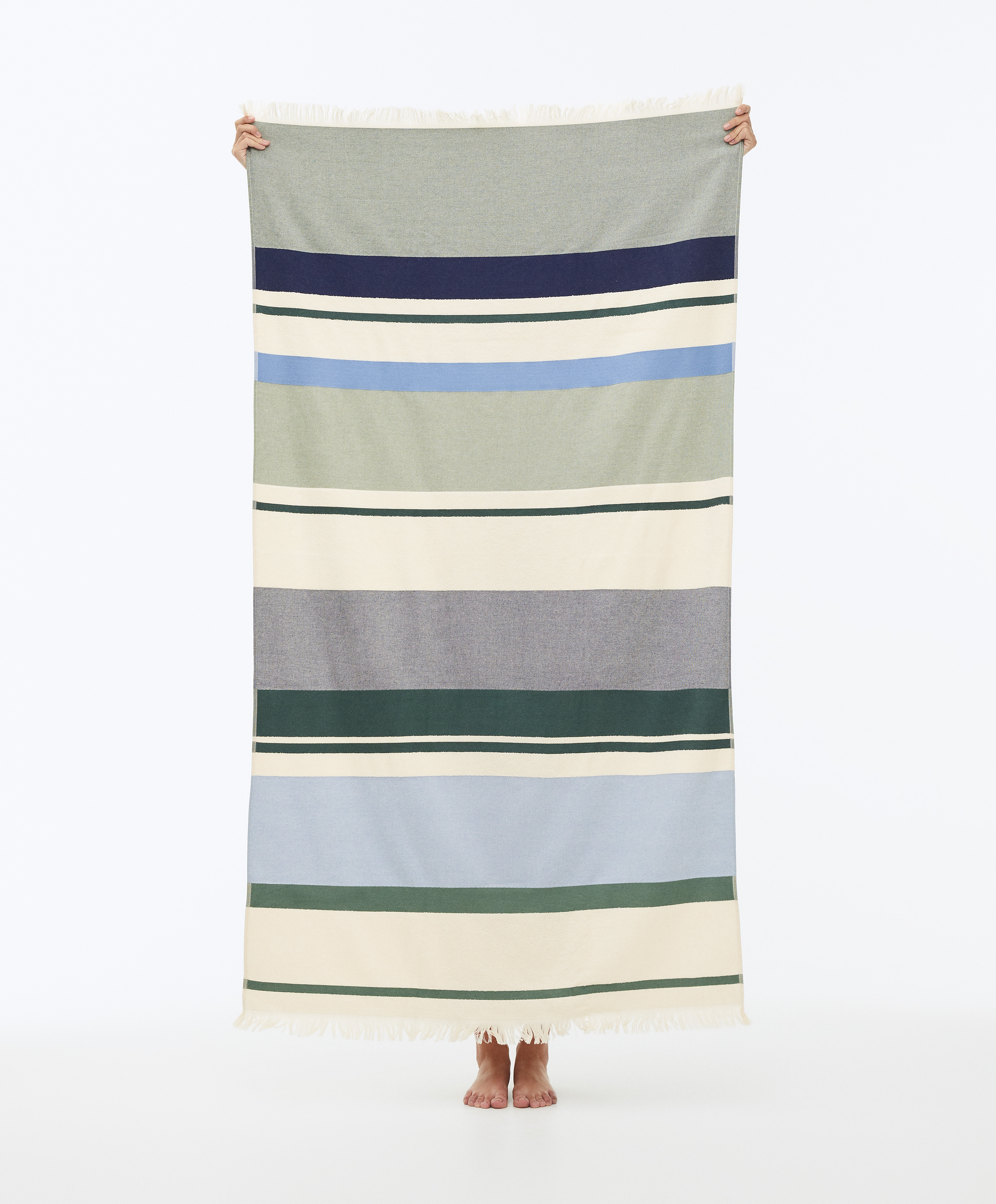Handtuch aus 100 % Baumwolle mit Streifen