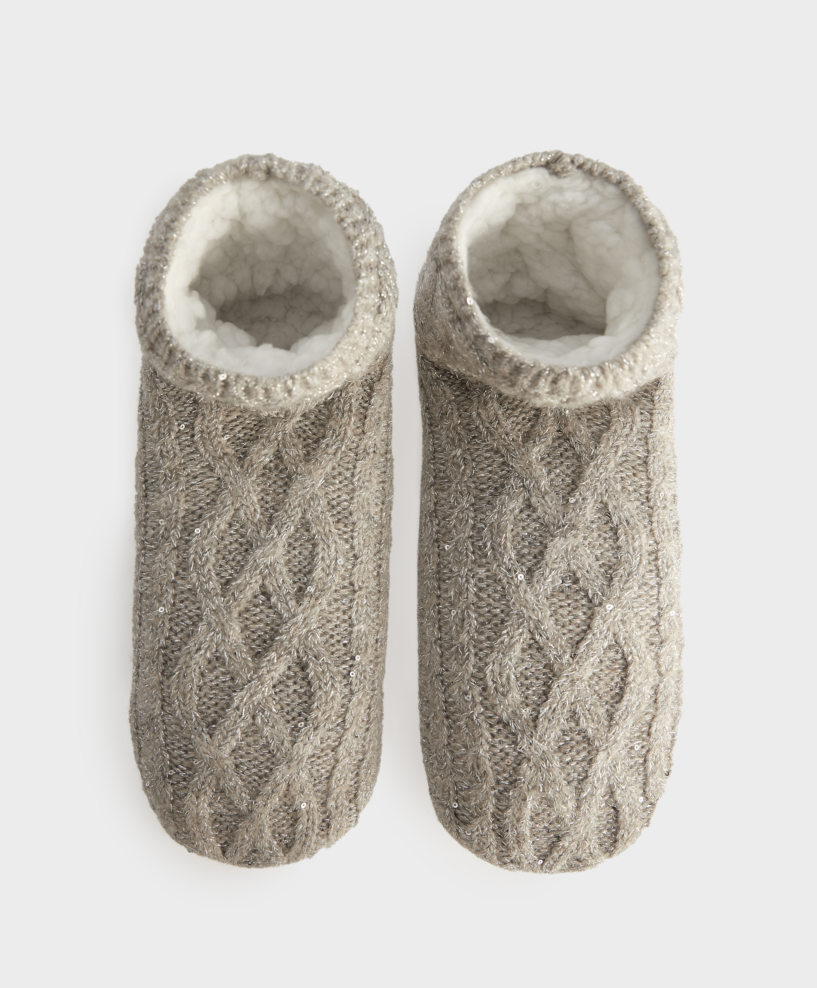 Chunky Aran knit boots