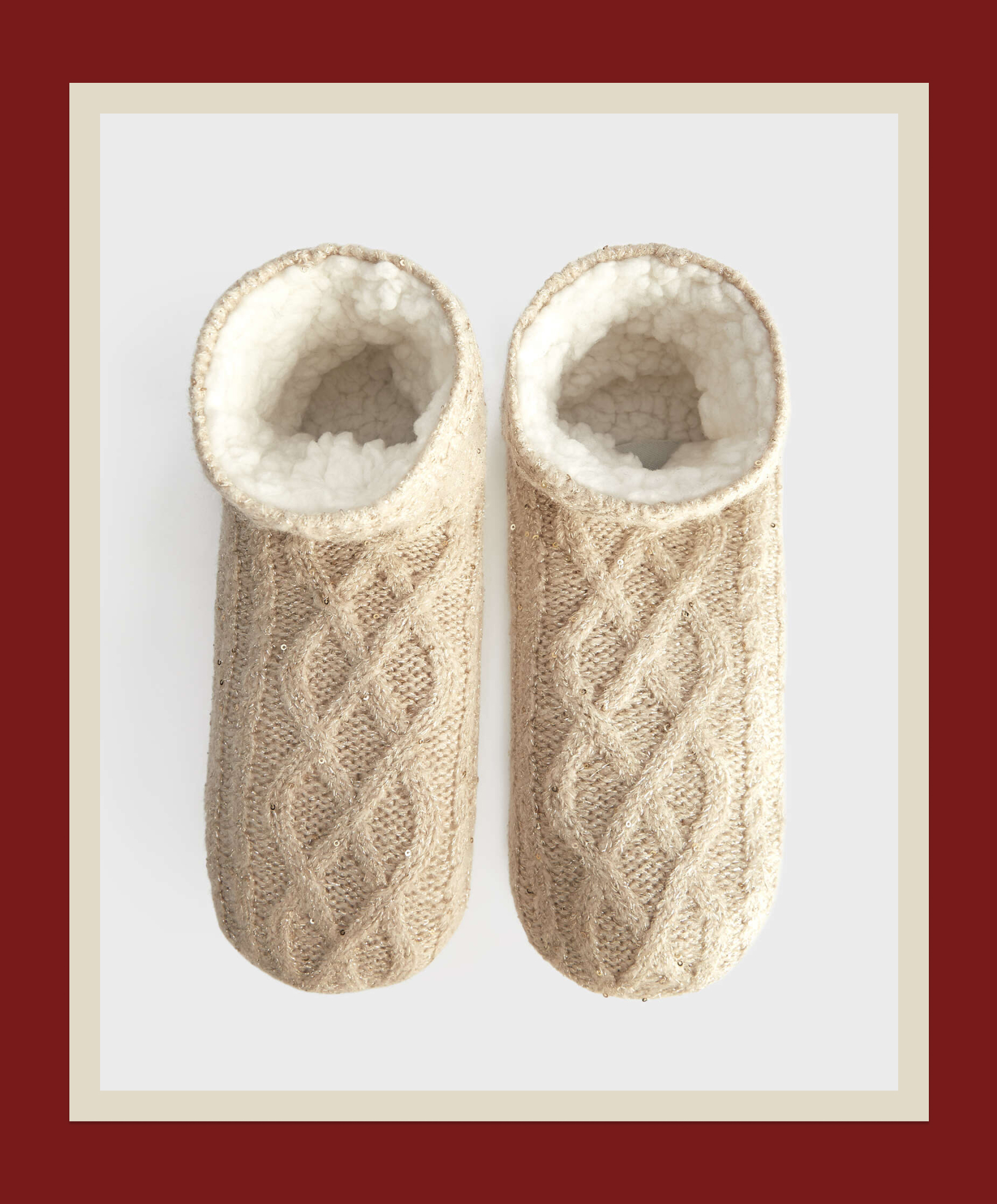 Chunky Aran knit boots