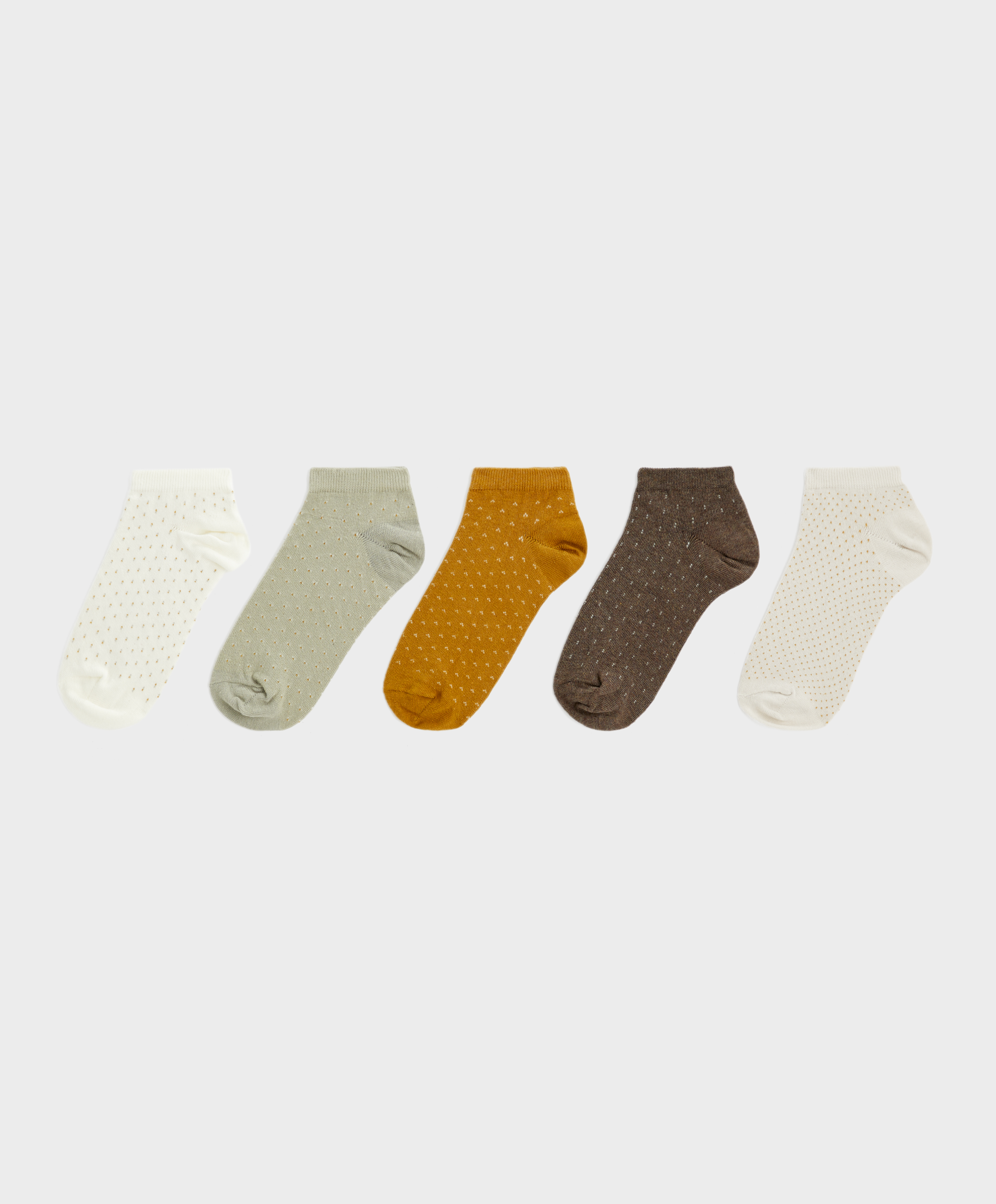 5 pari pamučnih čarapa sneaker sa dezenom