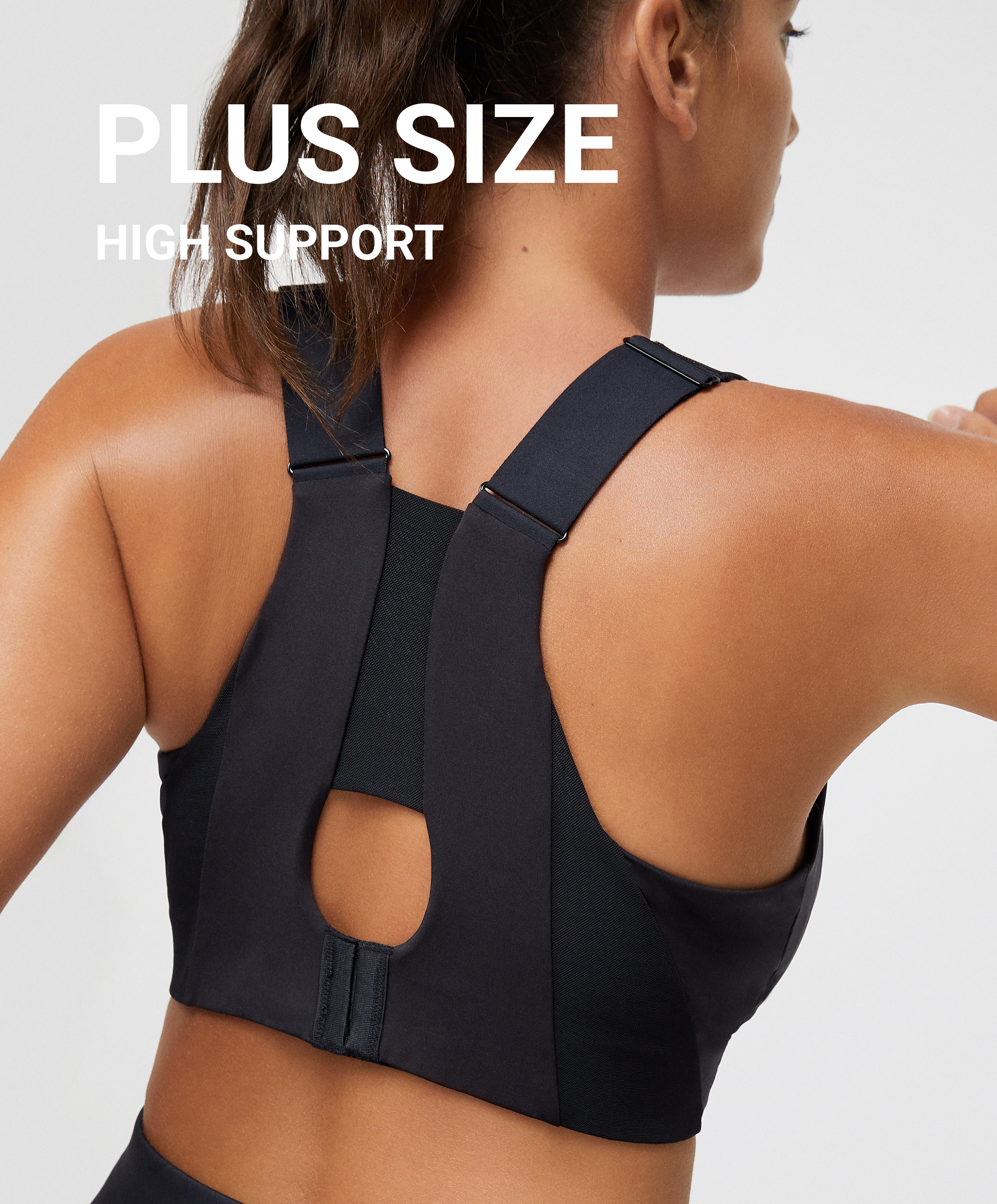 Plus size compressive sports bra