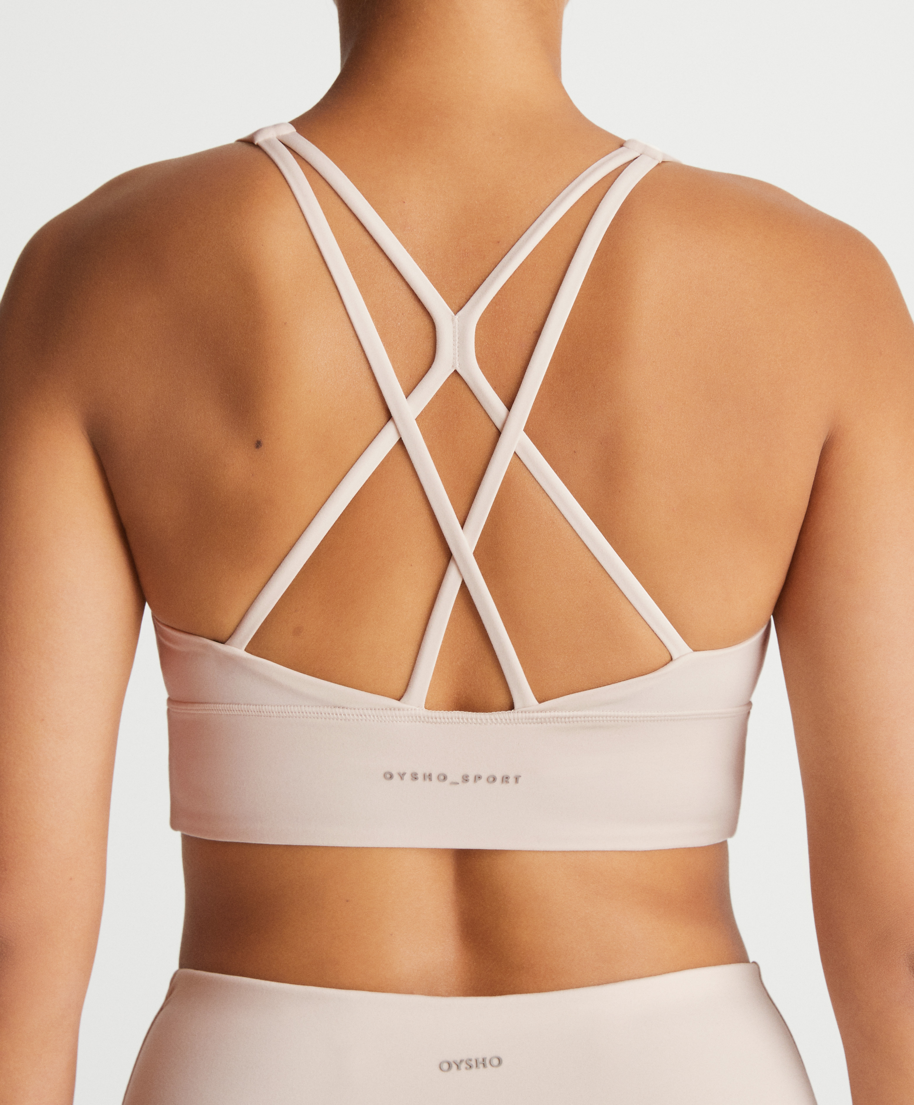Strappy back sports bra