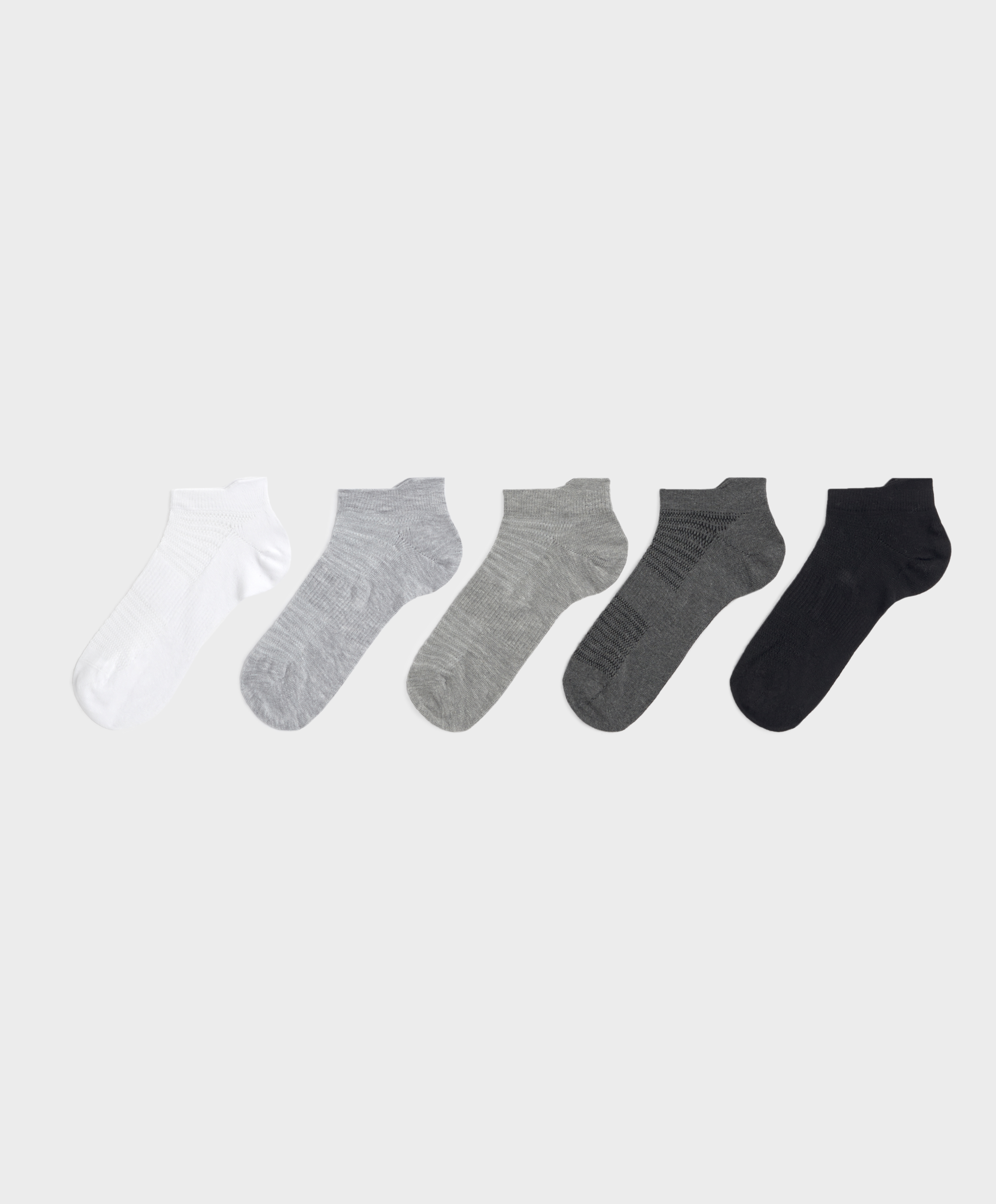 5 pares de calcetines sneaker algodón deportivos