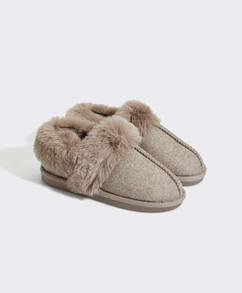 chandra suede scuff slippers