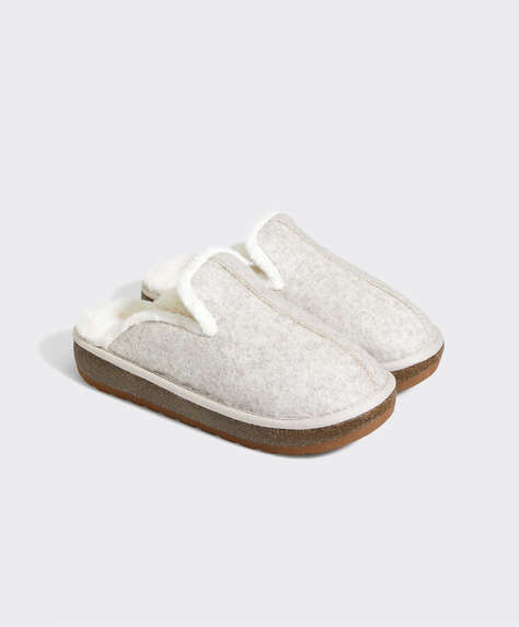 Cork platform slippers