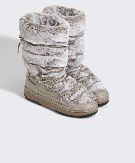 Faux-fur après-ski boots - HIGHLIGHTS - SPORT | OYSHO Oman