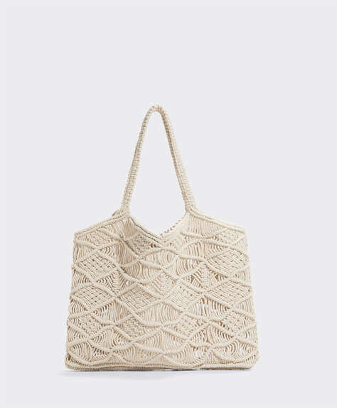 Macramé shopper bag