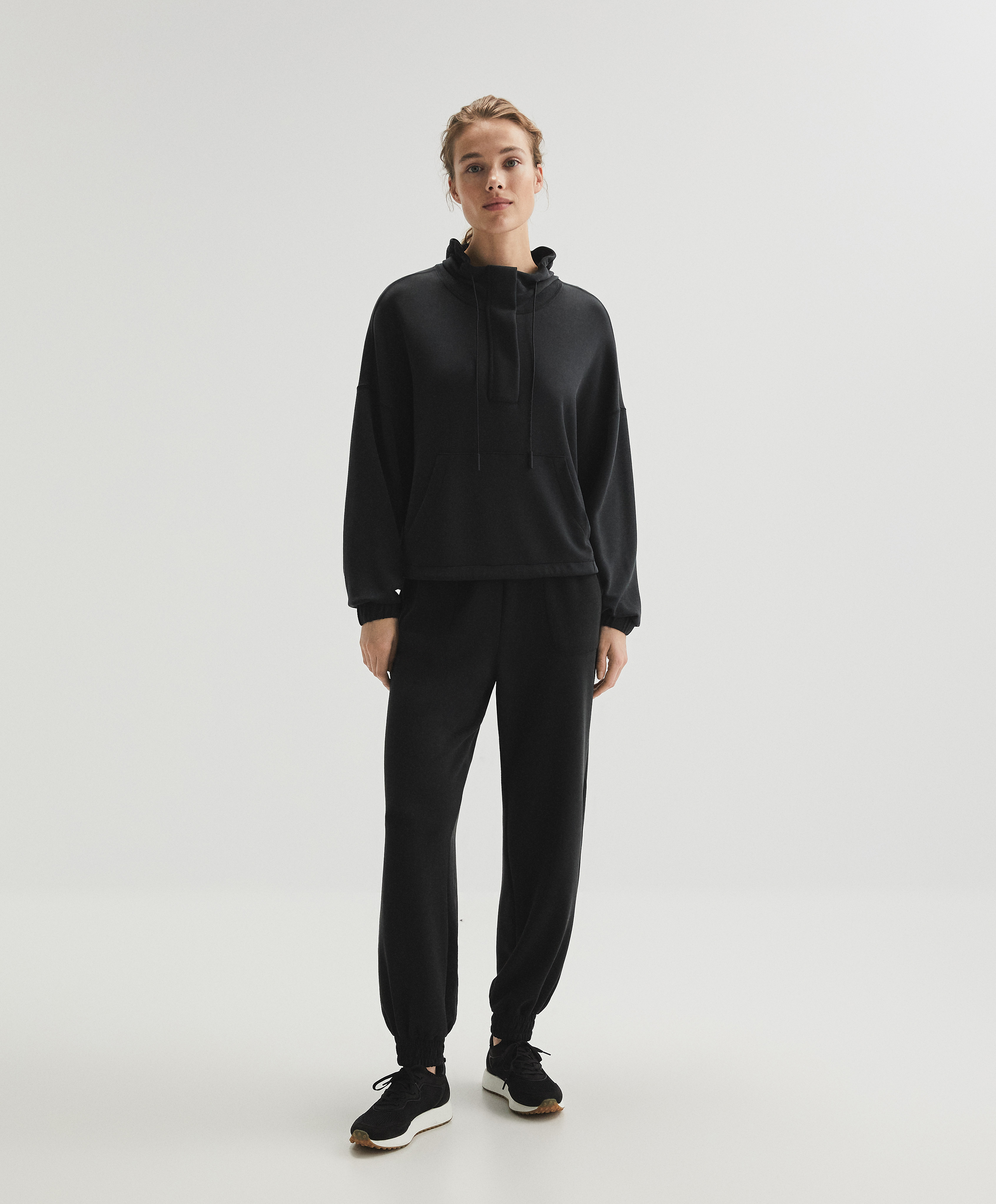 Black soft touch modal tracksuit