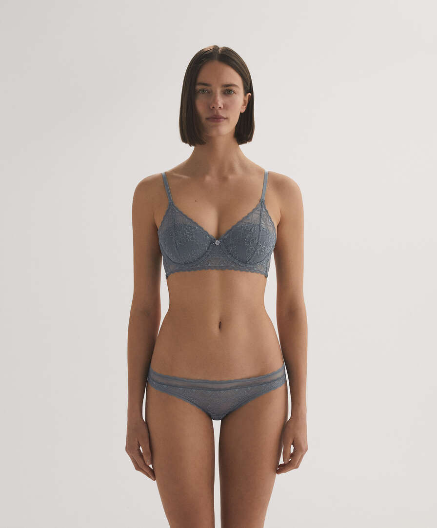 Κλασικό σουτιέν με δαντέλα - 2