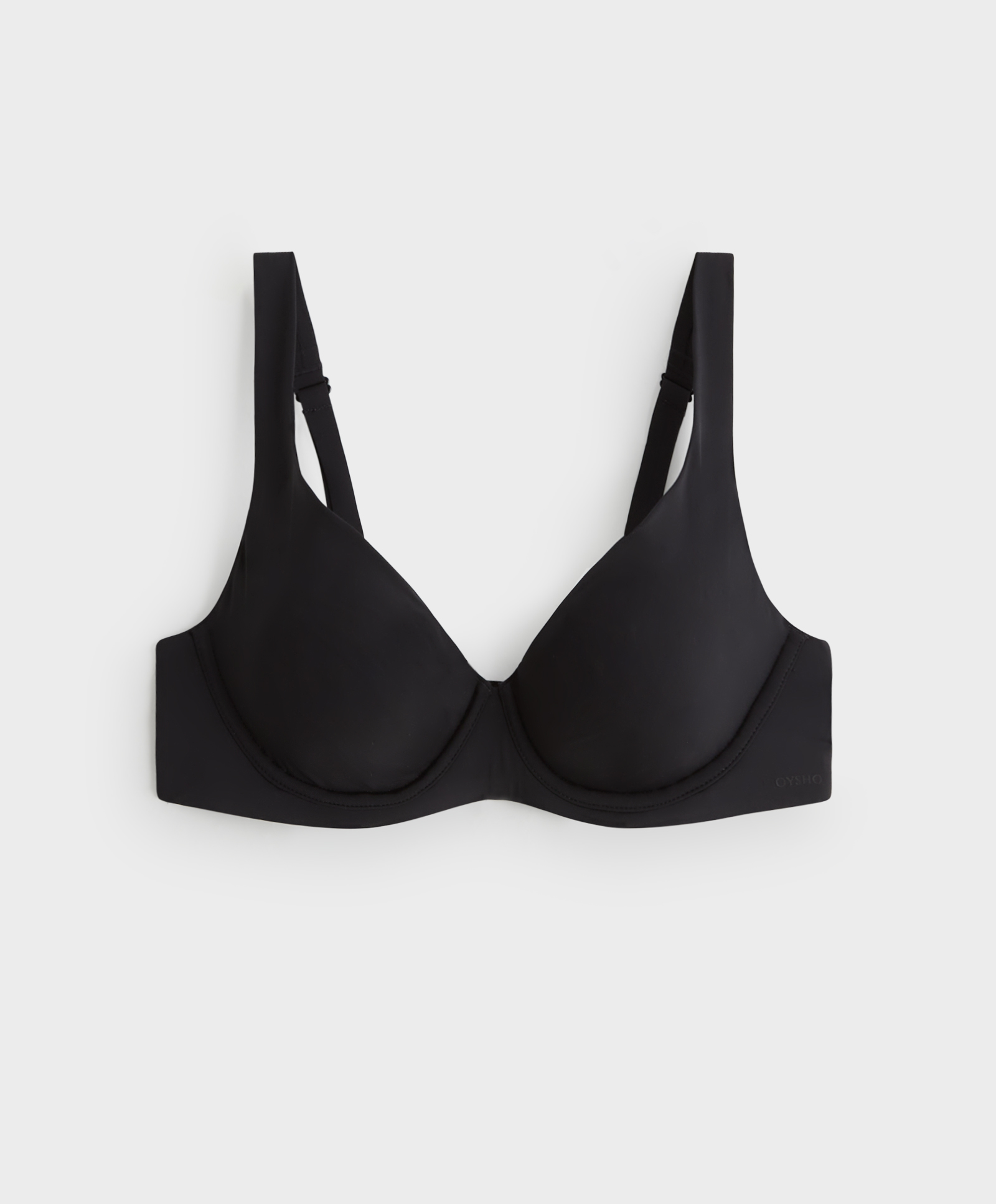 0186/104 Beha van polyamide met brede bandjes, met beugel en zonder vulling