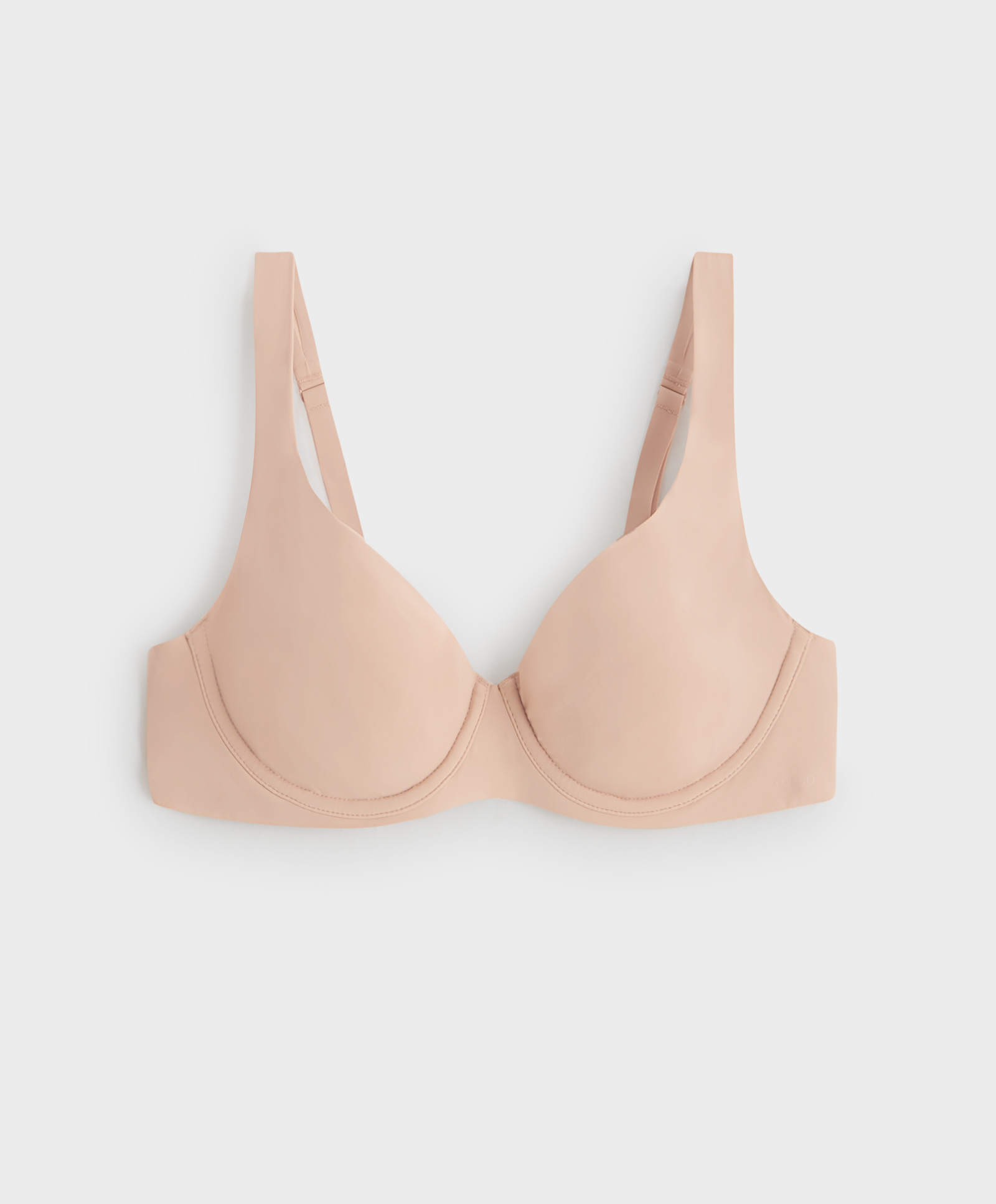 0186/104 Beha van polyamide met brede bandjes, met beugel en zonder vulling