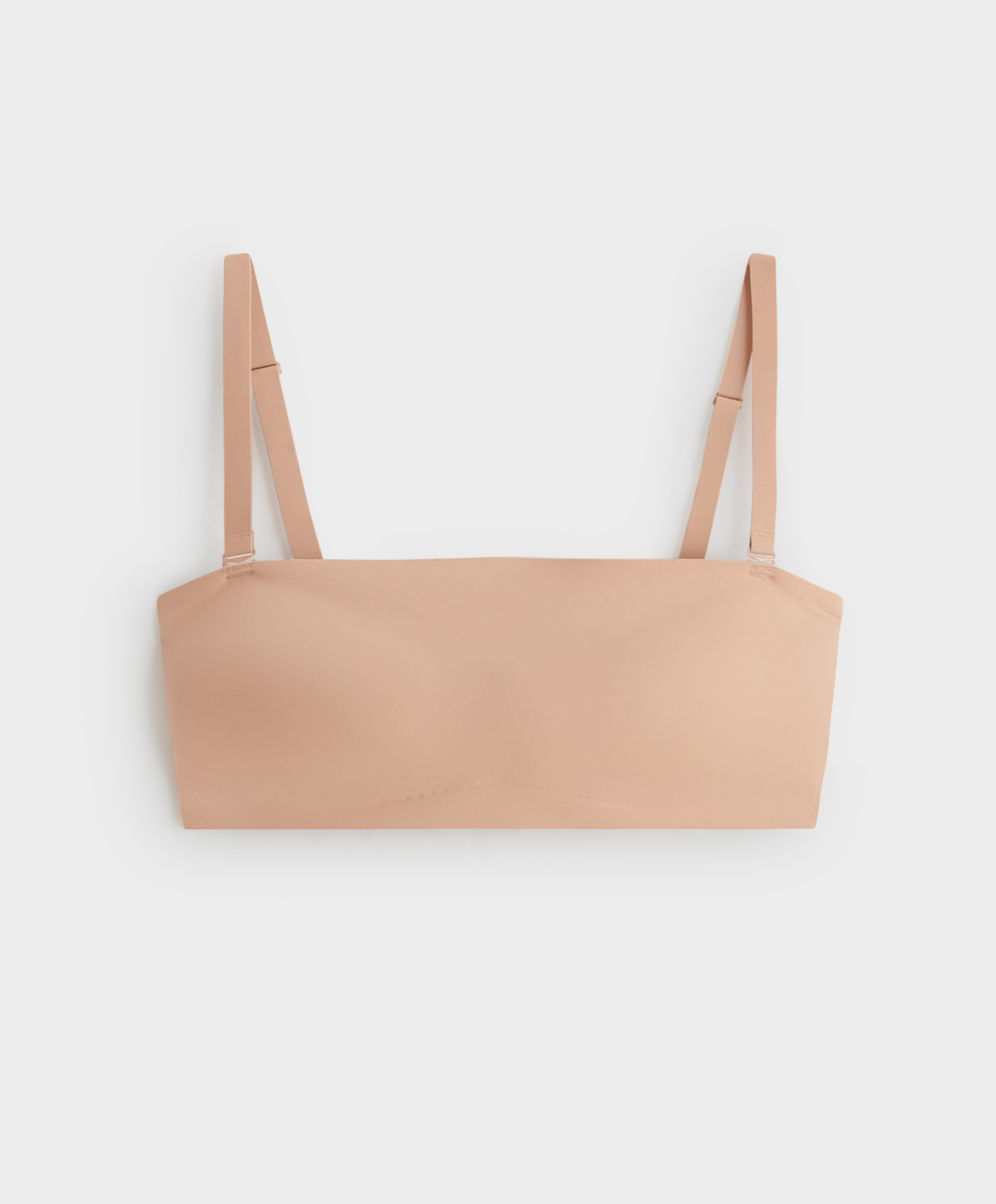 Invisible bandeau top with removable straps