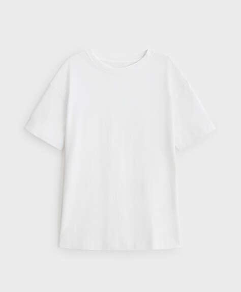 T-shirt de manga curta 100% algodão oversize