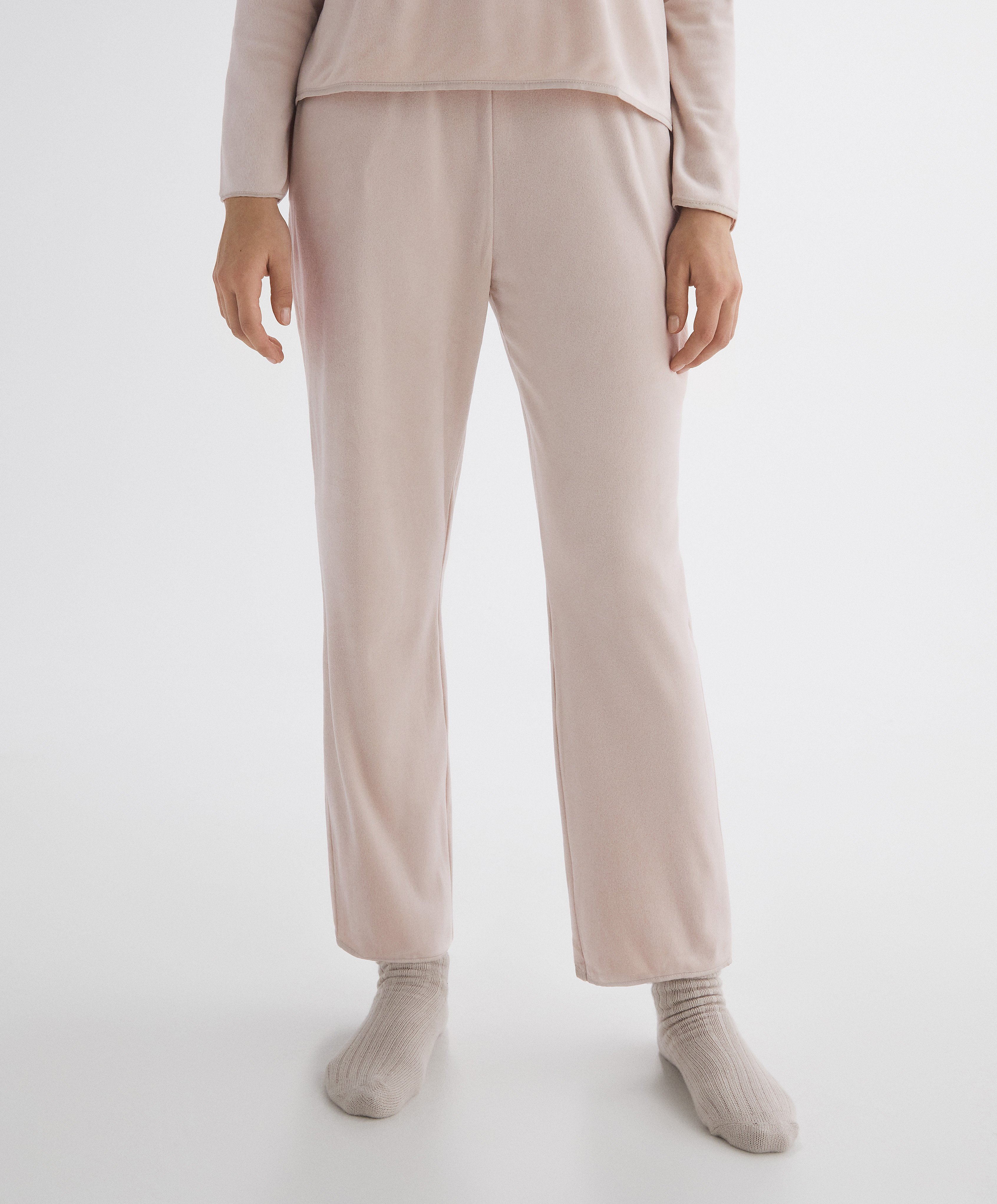 Pantalón largo velour polar - Pijamas - Dormir | Oysho AD