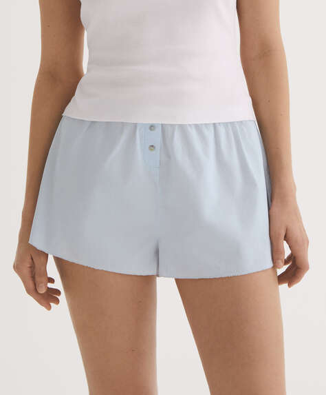 100% cotton poplin shorts