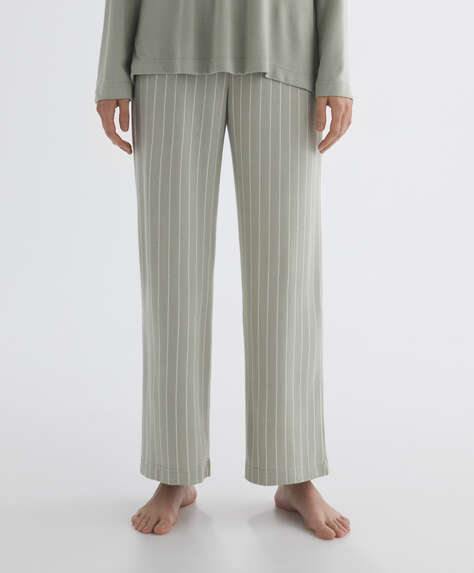 Stripe soft touch trousers