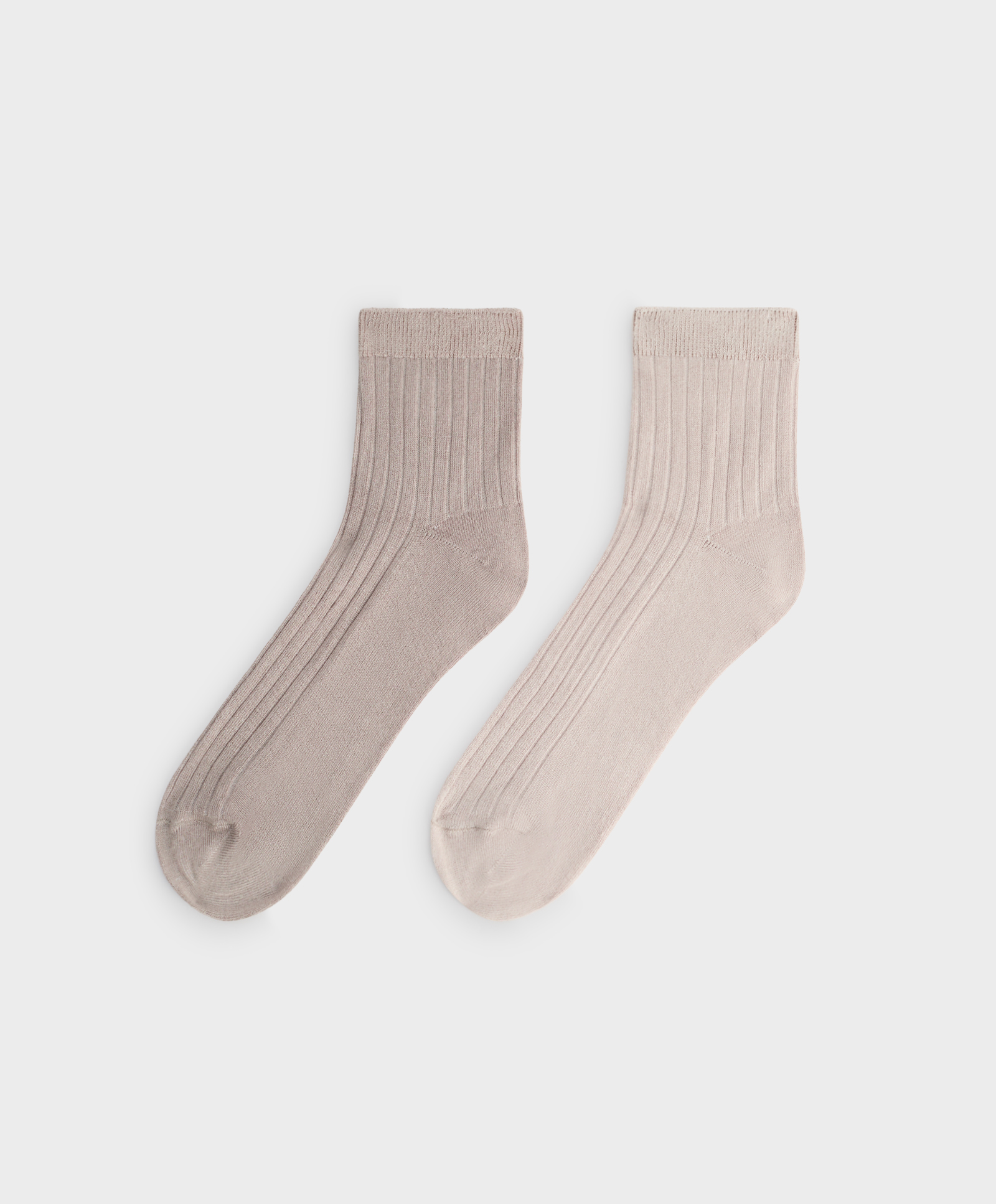 2 paar quarter sokken van modal met ribstructuur