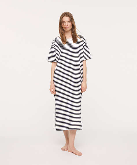 100% cotton stripe dress