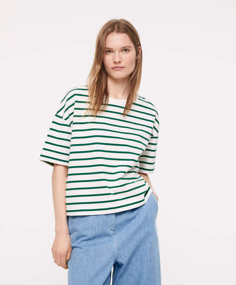 100% cotton stripe T-shirt