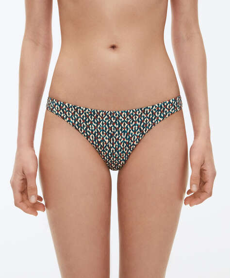 Medium-coverage extra-soft bikini briefs with diamond print
