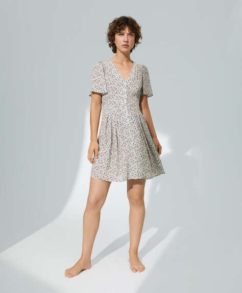 oysho polka dot dress