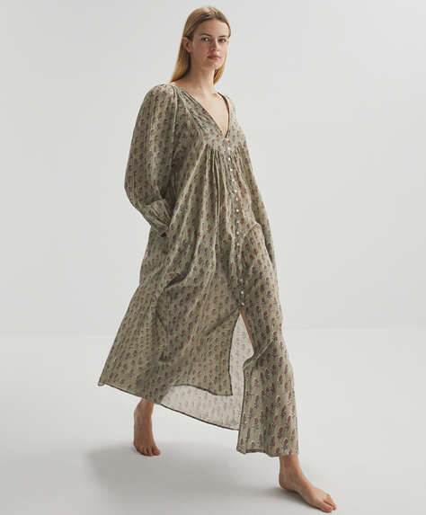 Robe tunique 100 % coton imprimé