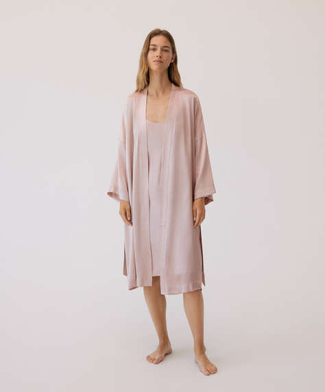 100% silk dressing gown