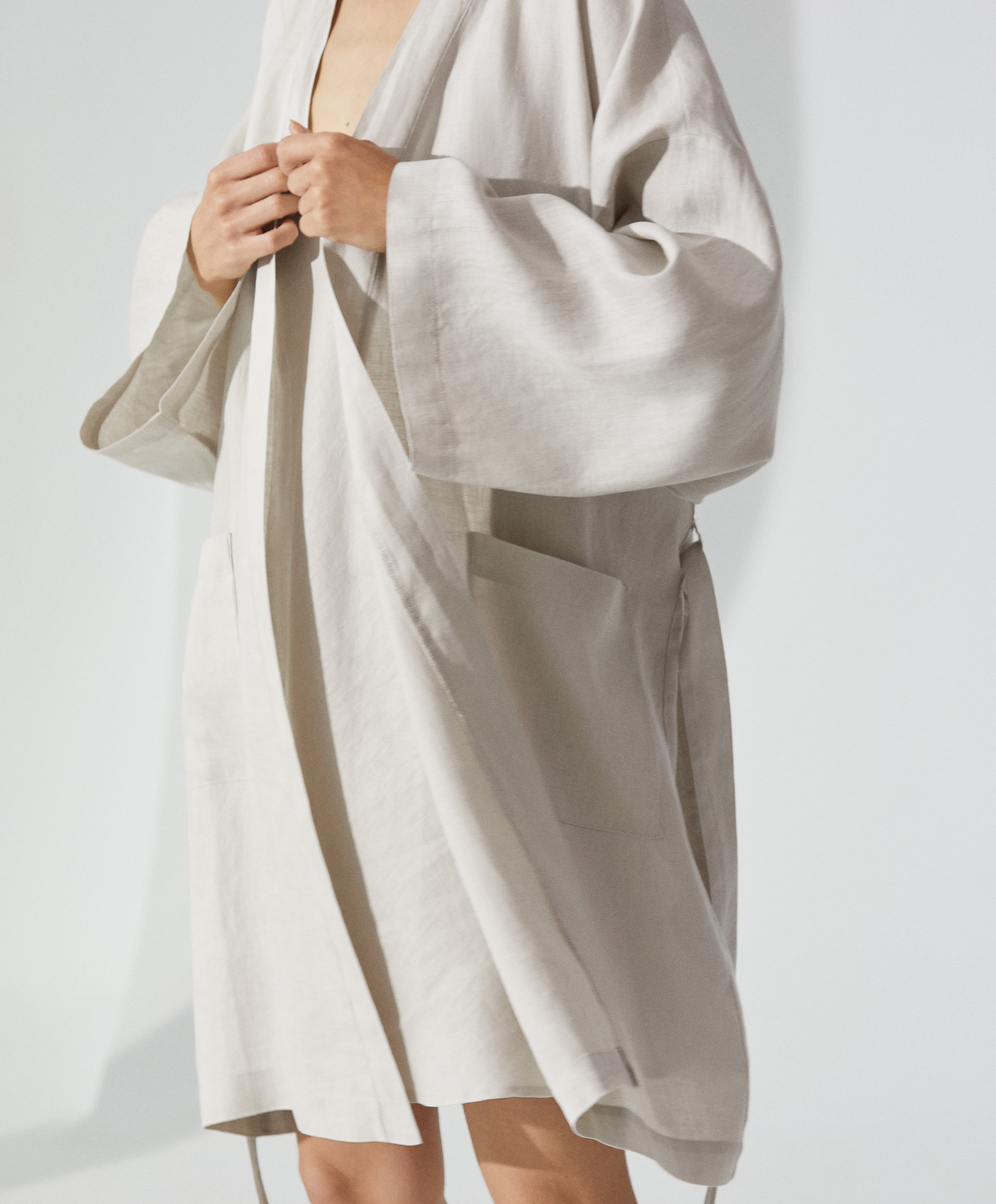 linen dressing gown