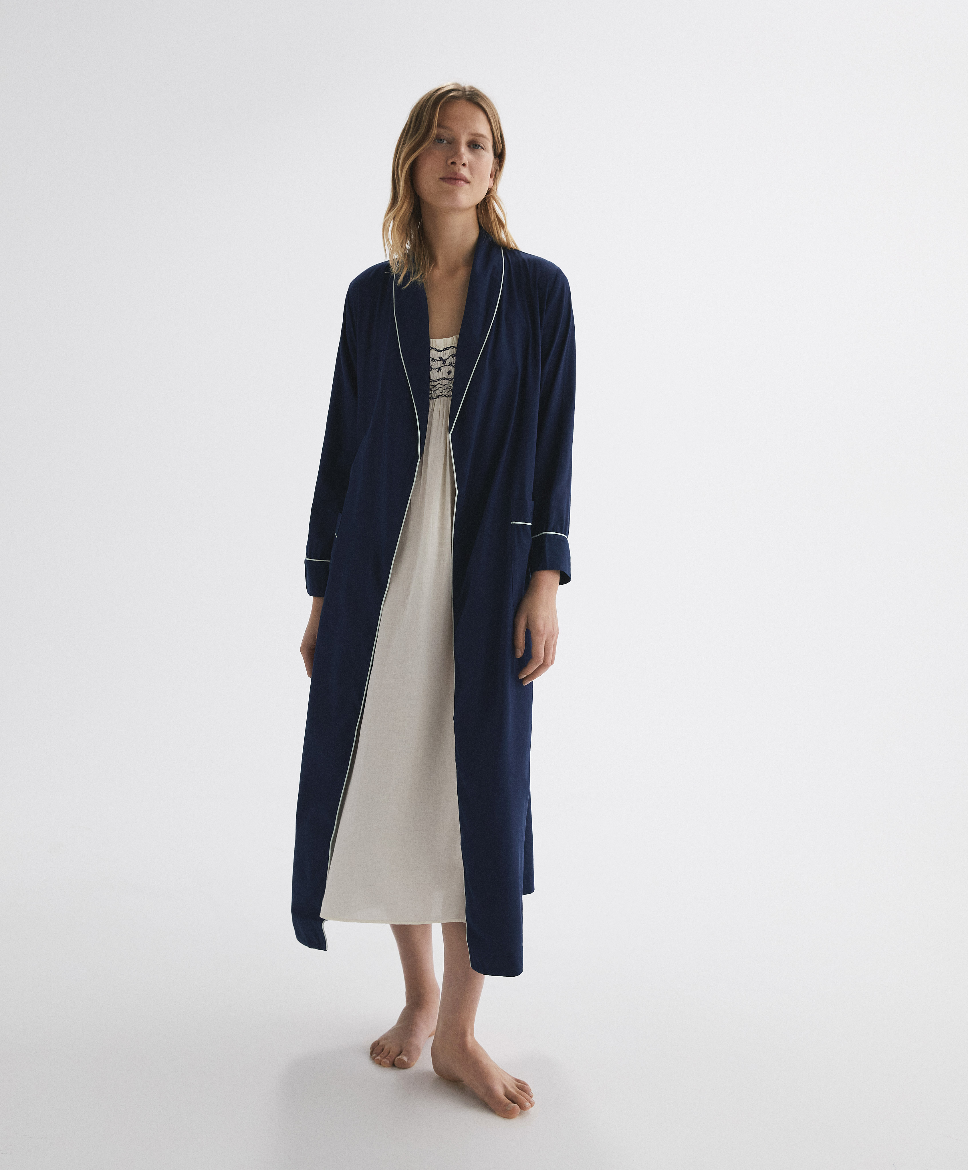 100% cotton dressing gown