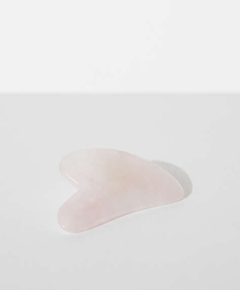 Piedra Gua Sha 100% cuarzo rosa natural