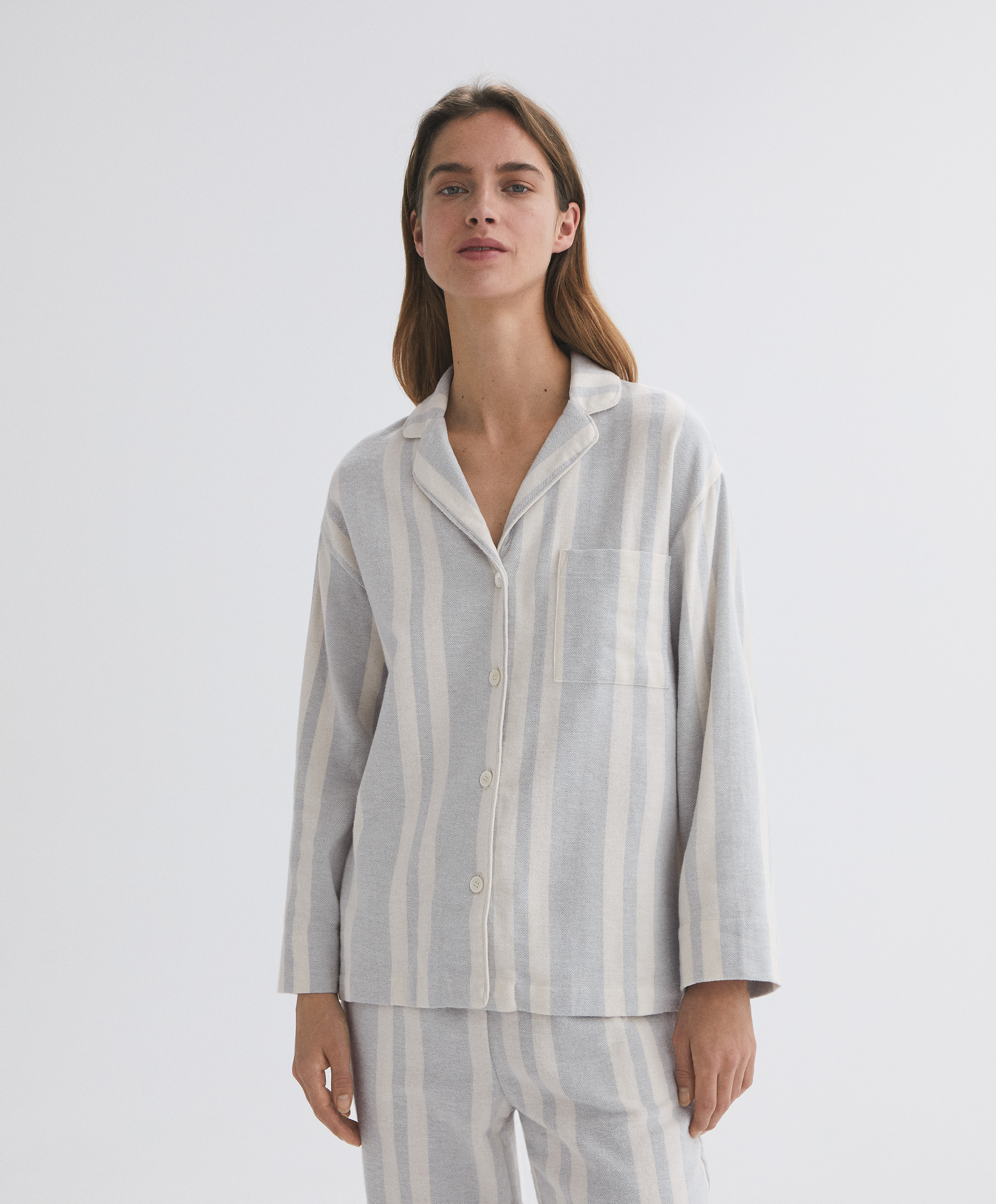 cotton long-sleeved shirt - Pyjama sets 