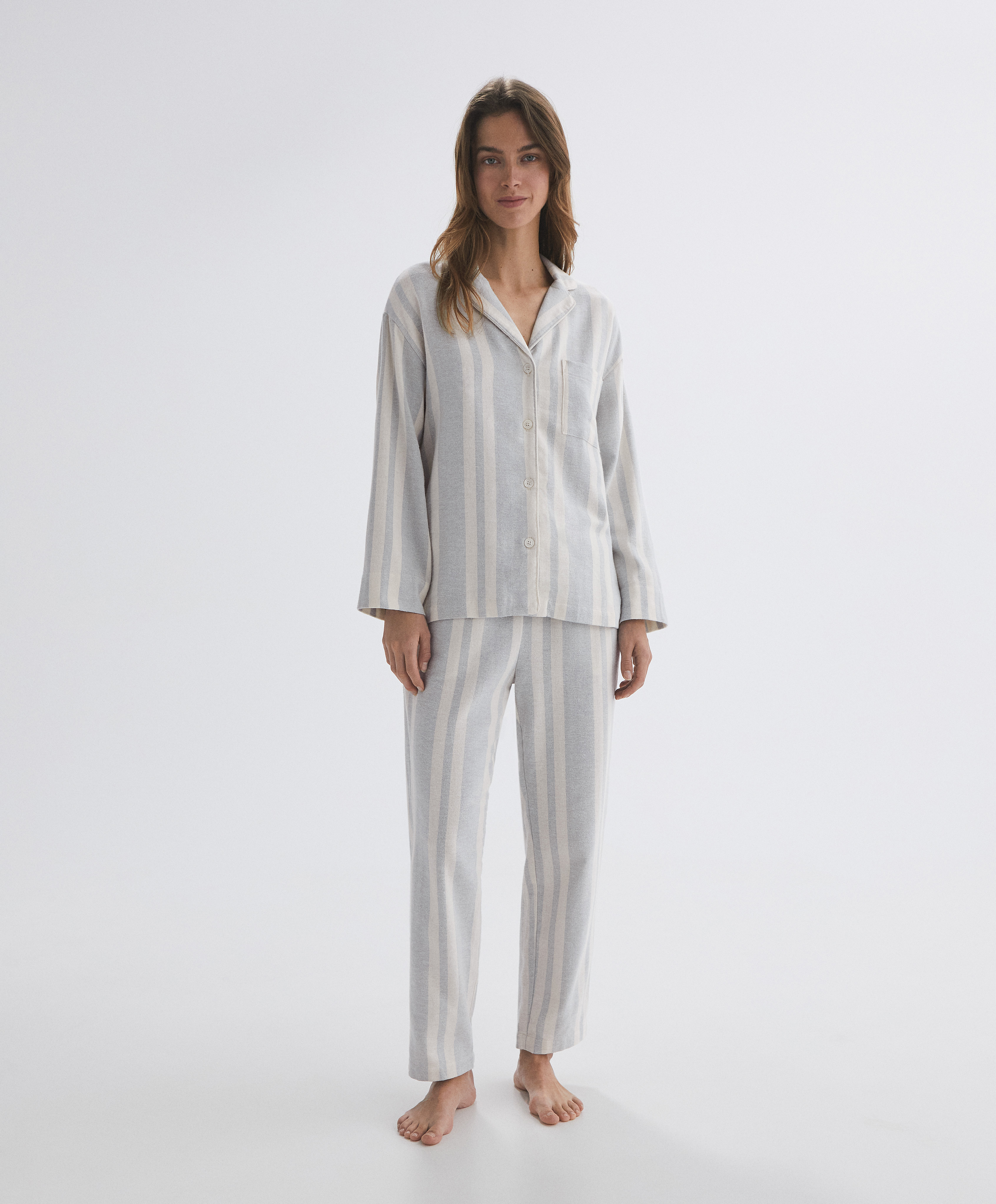cotton long-sleeved shirt - Pyjama sets 