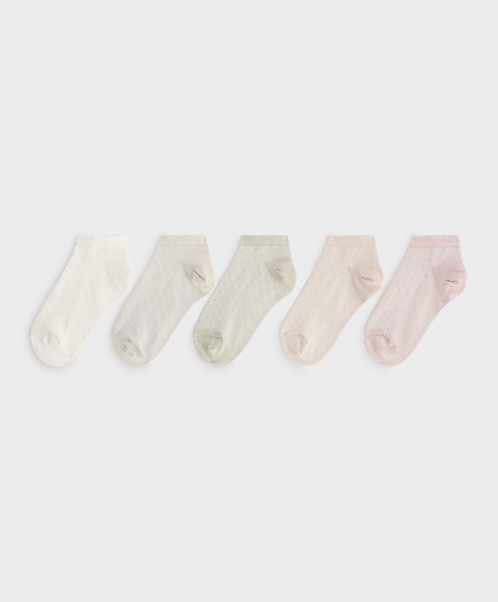 5 ζευγάρια βαμβακερές κάλτσες sneaker με διακοσμητικά μοτίβα