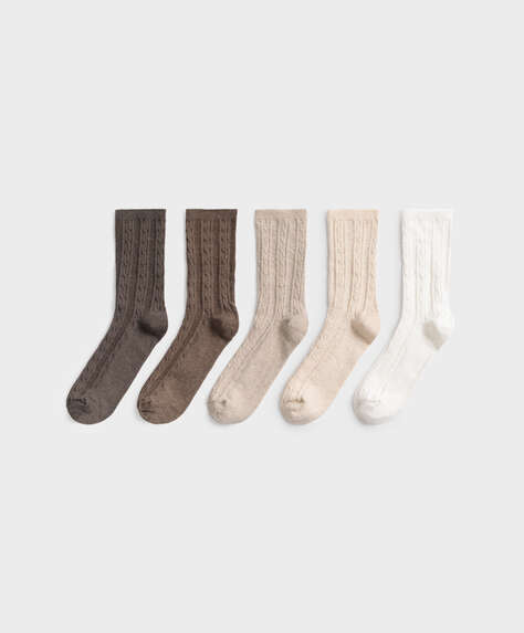 5 pares de calcetines algodón estructura