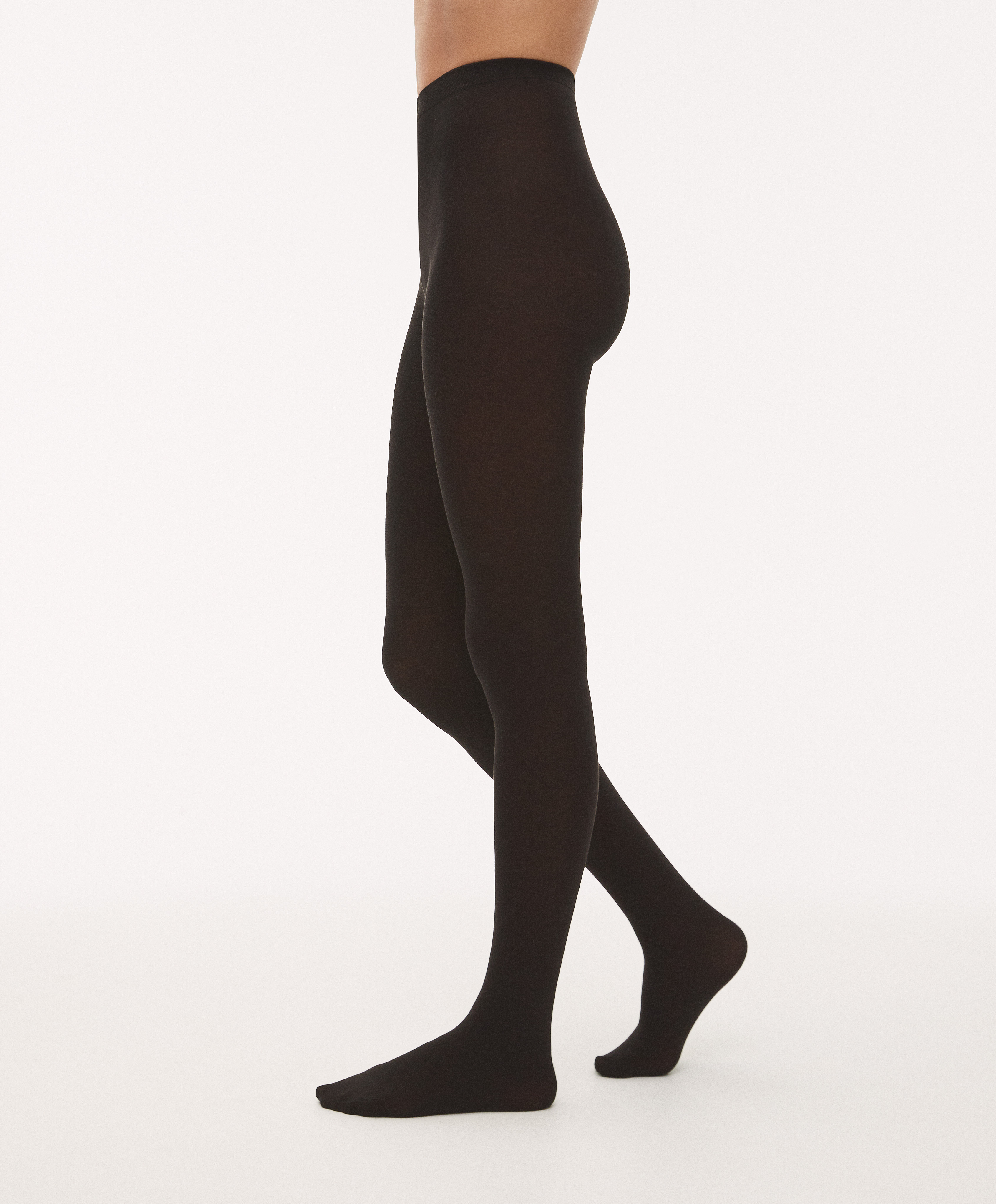 100 denier ultra-opaque thermal tights 