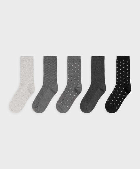 5 pares de calcetines algodón fantasía