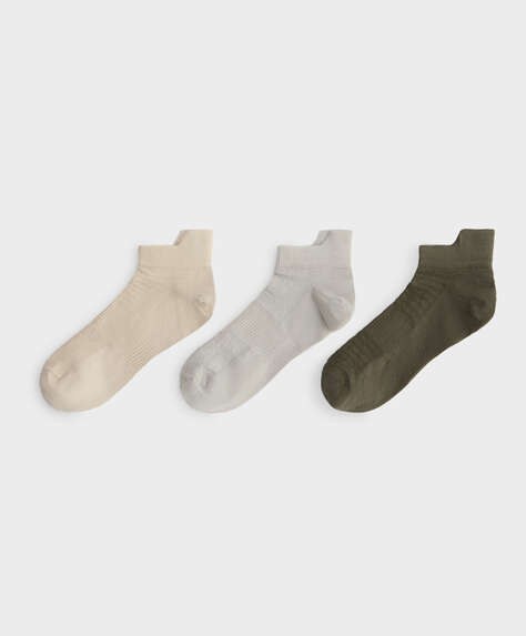 3 pairs of cotton sports ankle socks