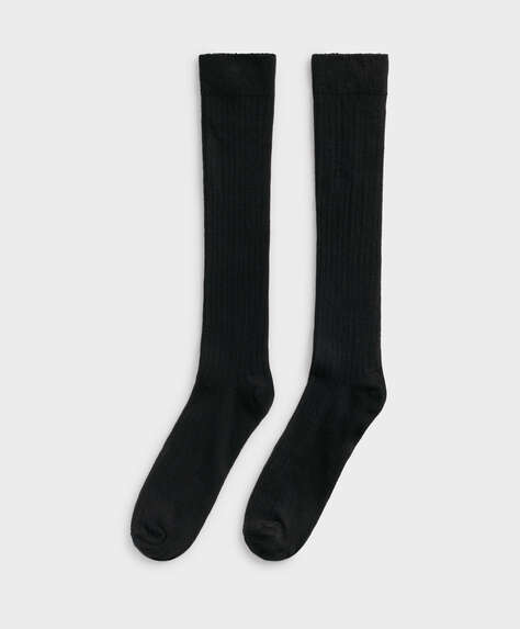 Long ribbed cotton socks
