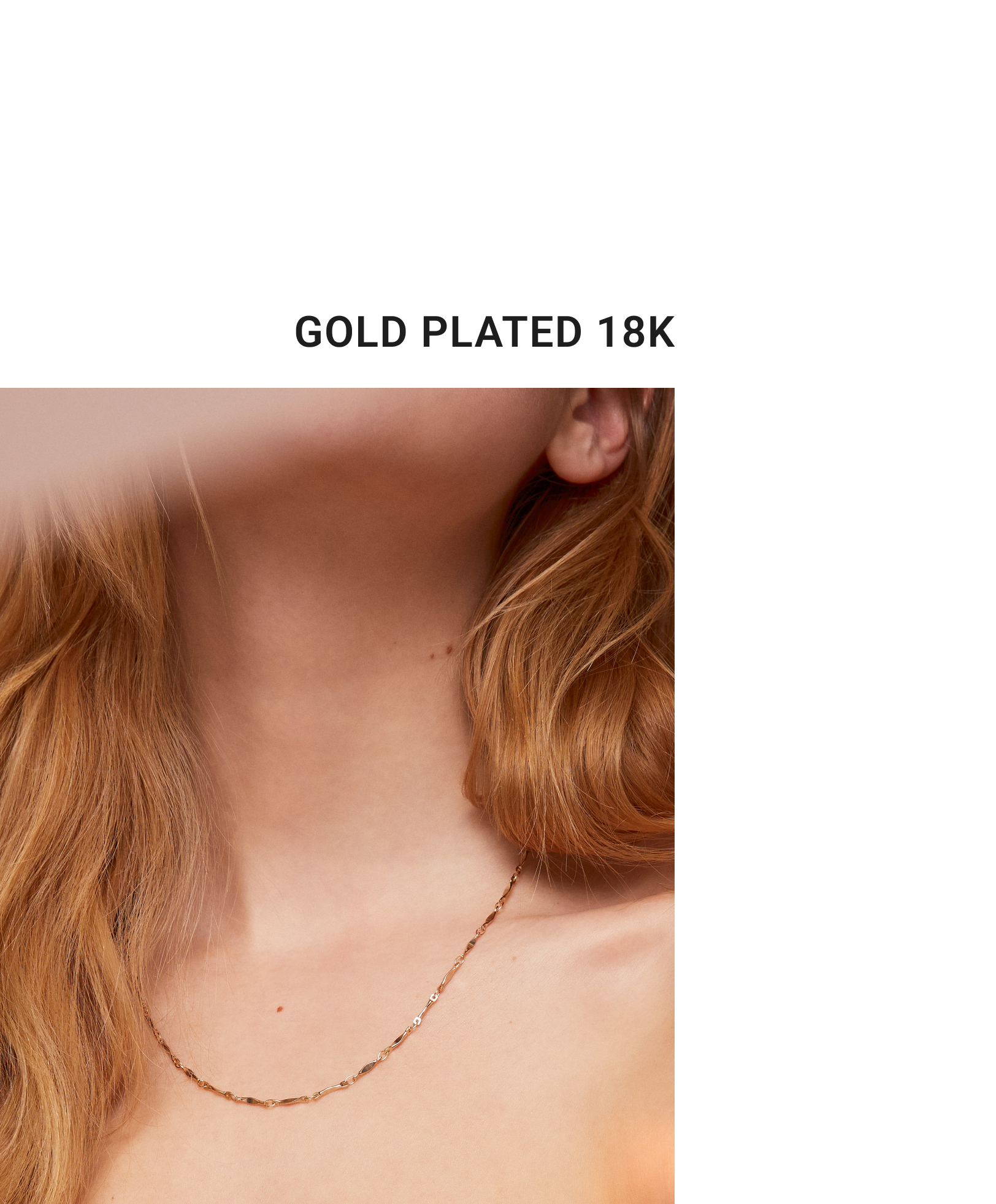 18k gold-plated link necklace