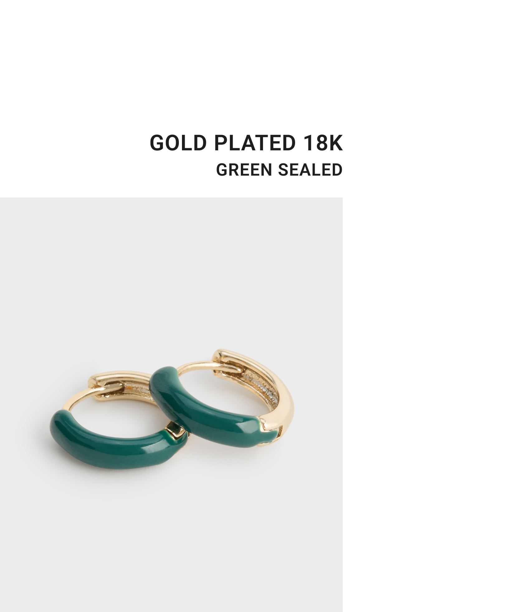 18k gold-plated enamel hoop earrings