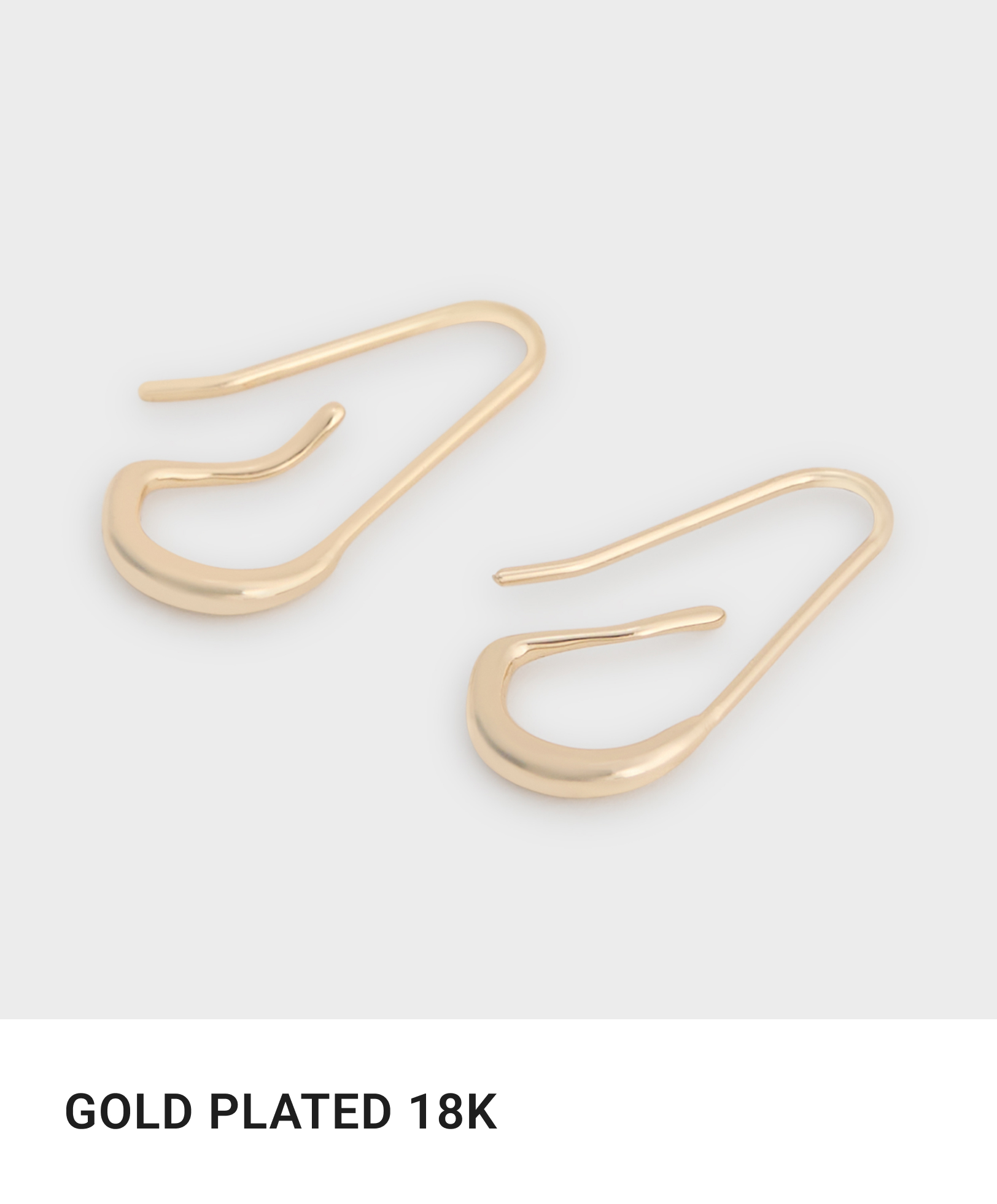 18k gold plated irregular hoop earrings