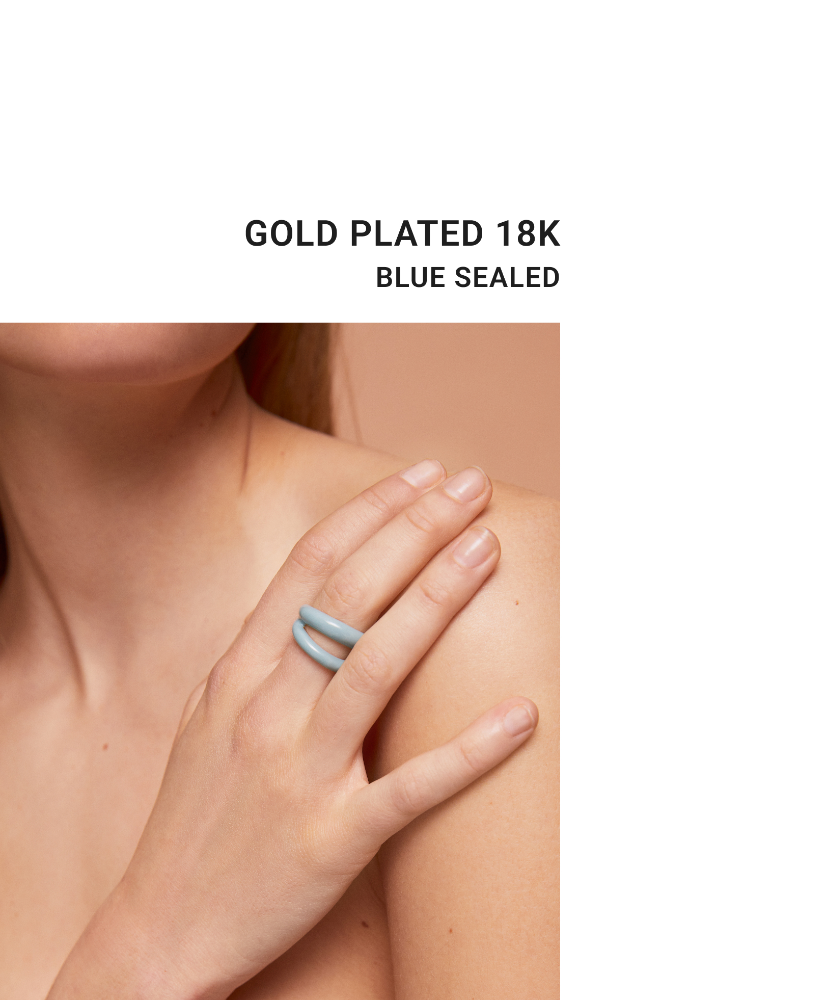 18k gold-plated enamel ring