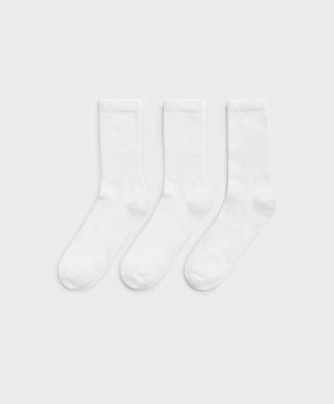 3 pairs of medium cotton sports socks
