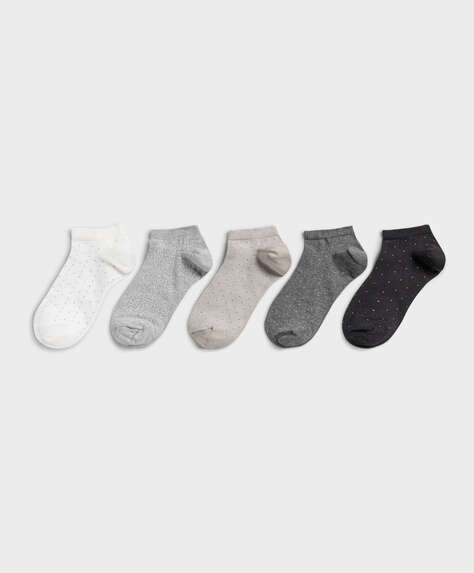 5 pairs of cotton ankle socks